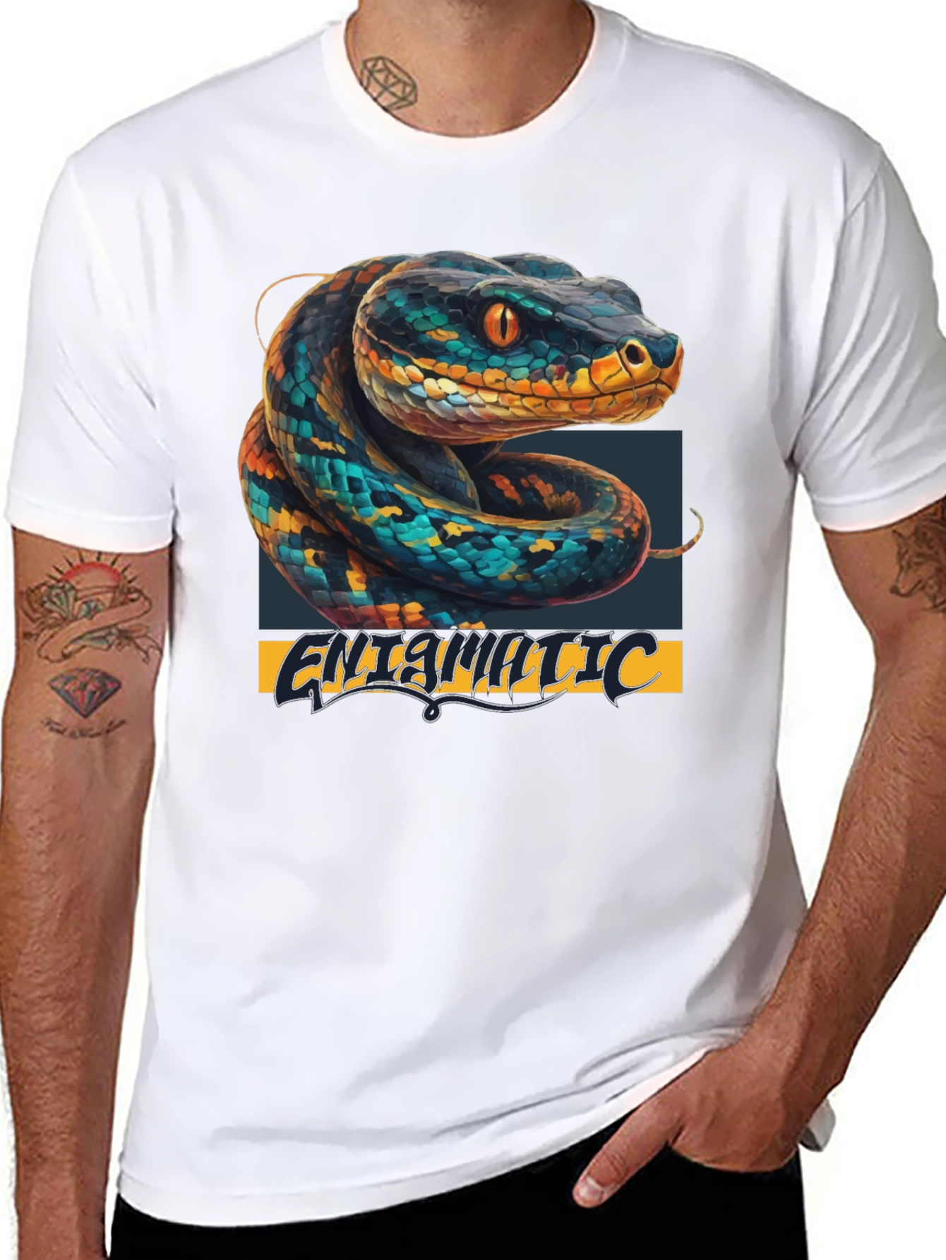 Snake Graphic T-Shirt - Cool Animal Print Tee
