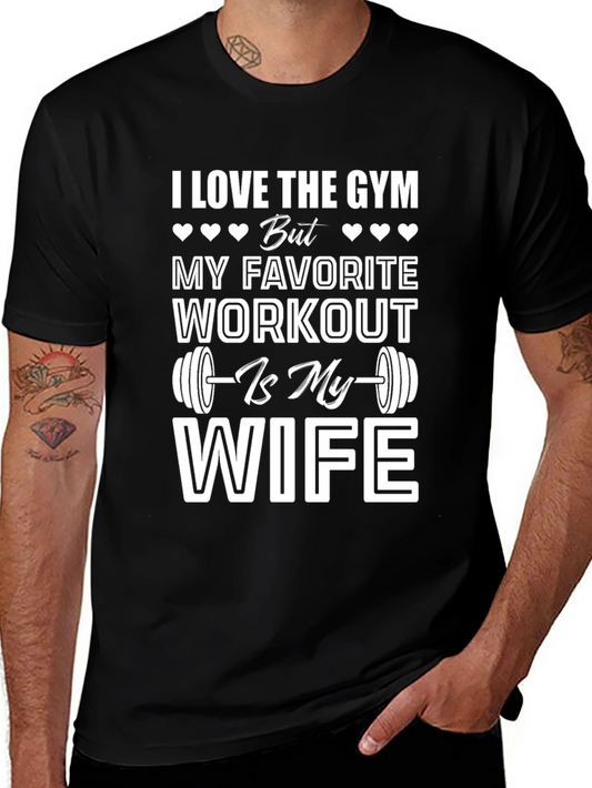 I Love Gym But Wife Workout Graphic Tee