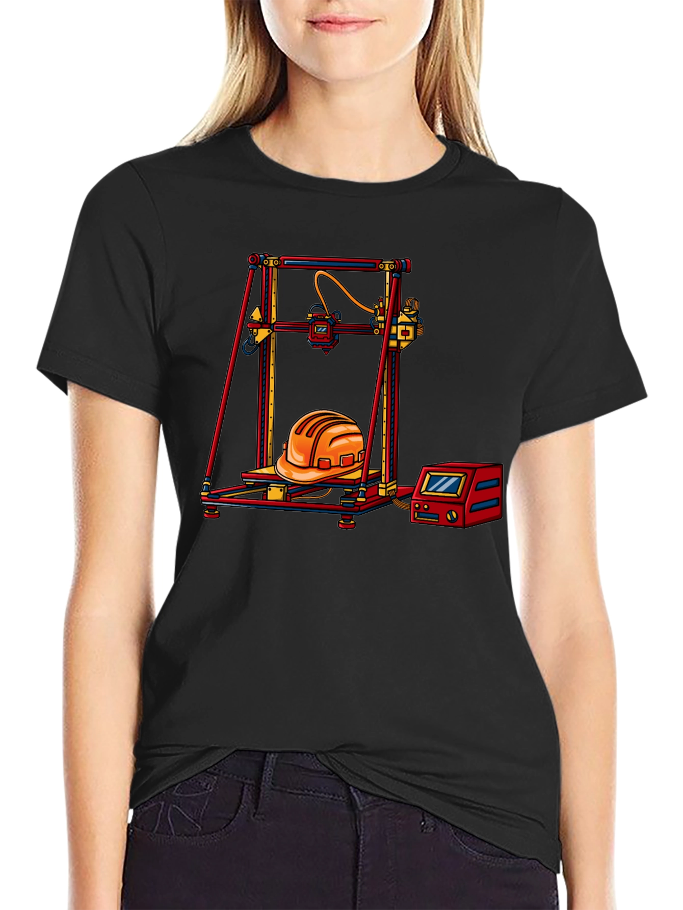 3D Printing Hard Hat Graphic Tee