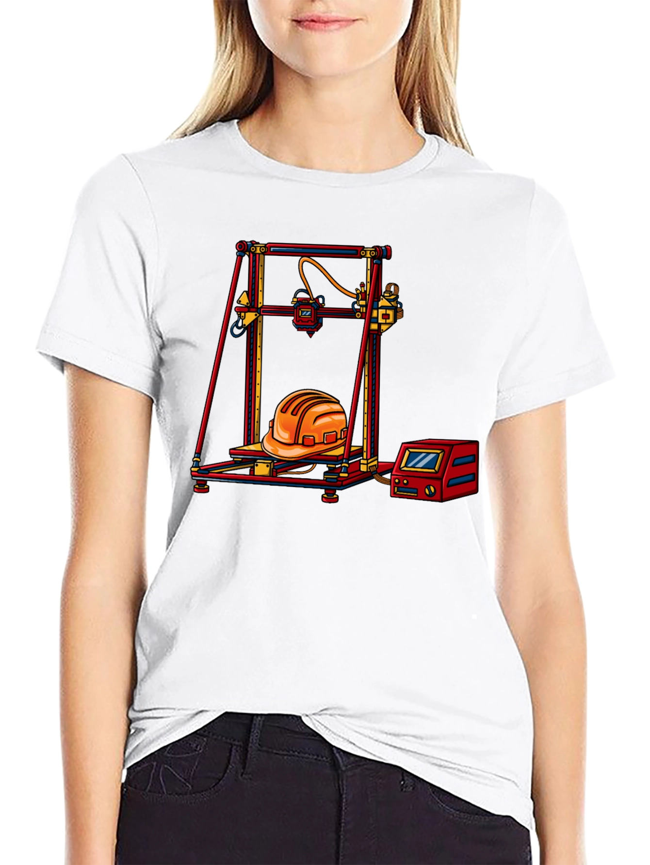 3D Printing Hard Hat Graphic Tee