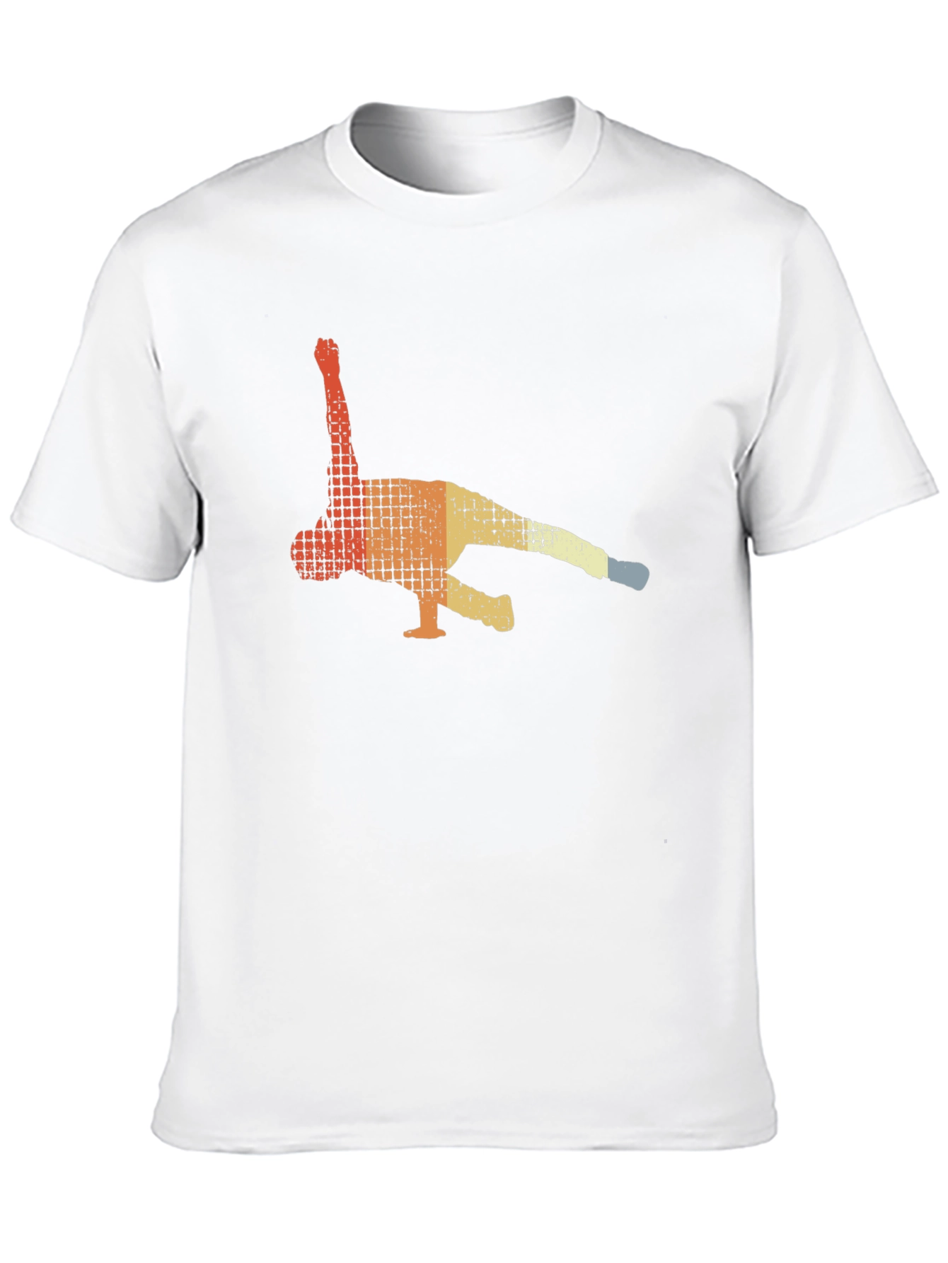 Retro Breakdancer Graphic Tee - Black Cotton T-Shirt
