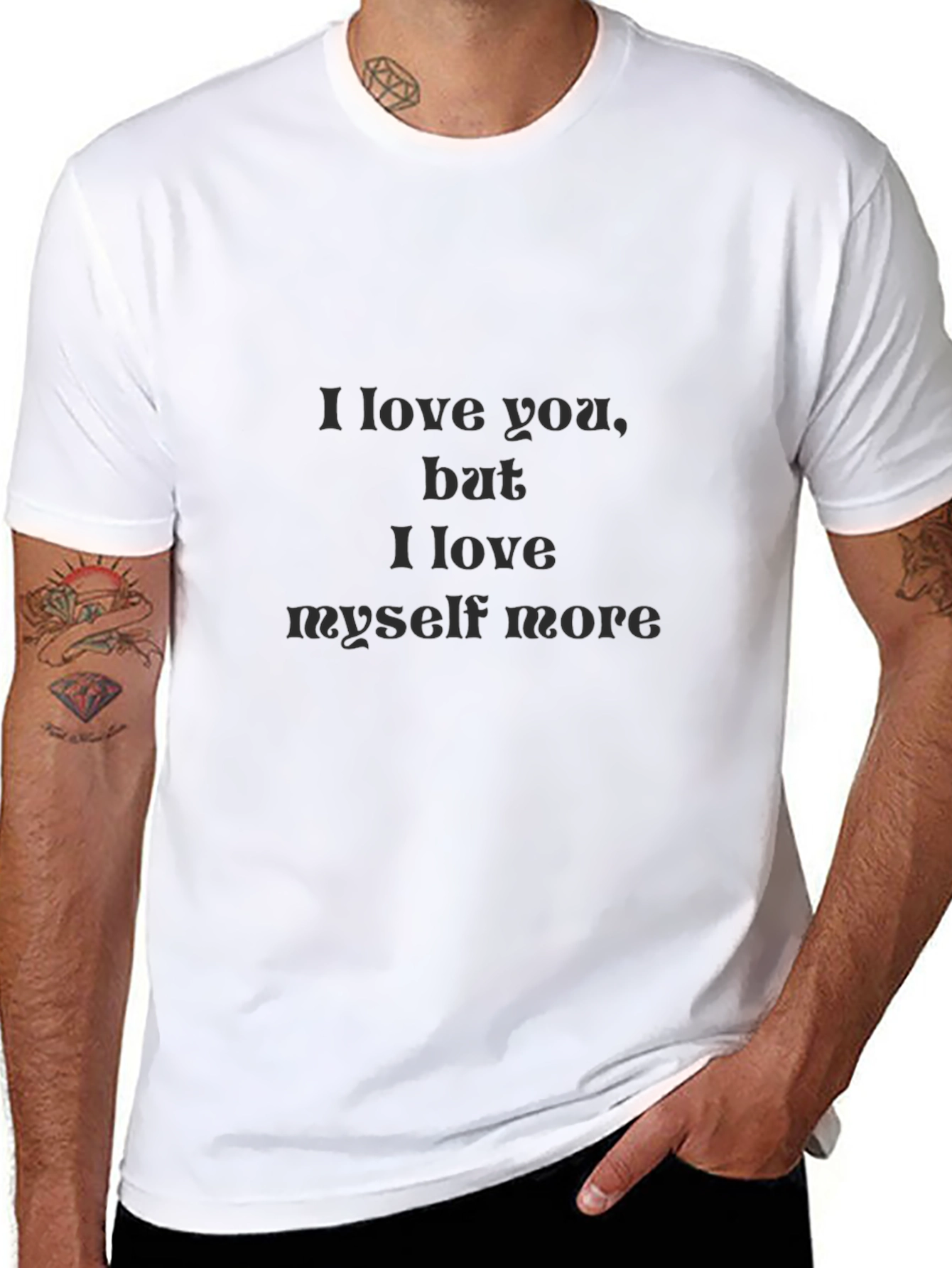 I Love Myself More Black T-Shirt