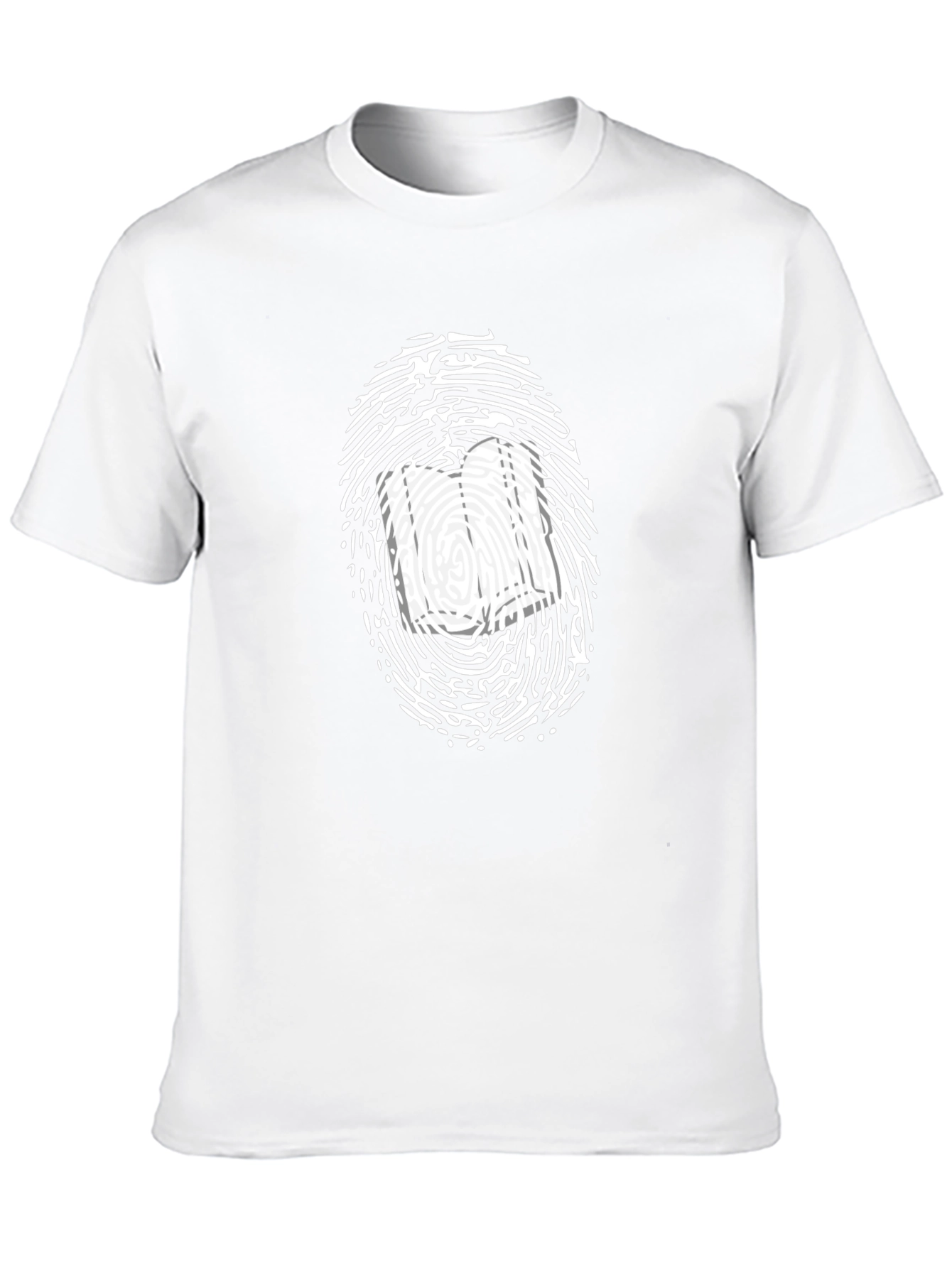 Unique Bookworm Fingerprint Graphic T-Shirt