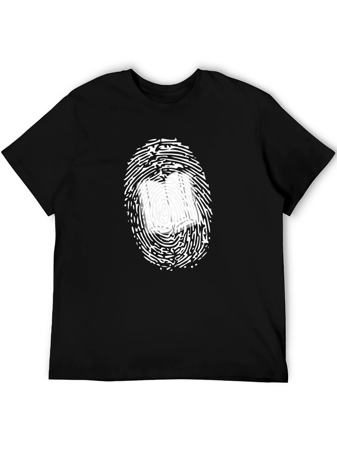Unique Bookworm Fingerprint Graphic T-Shirt
