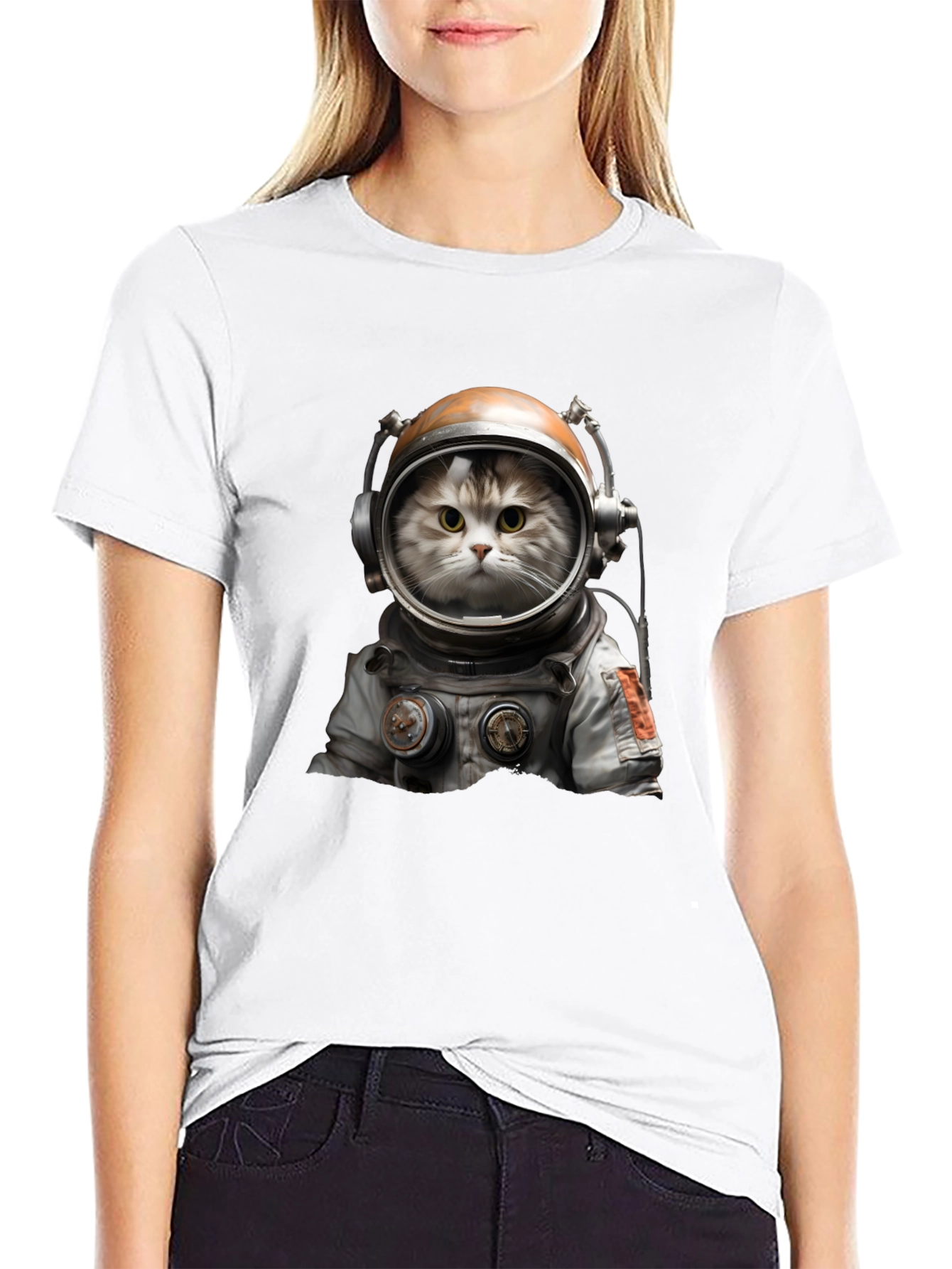 Astronaut Cat T-Shirt - Space Kitty Tee