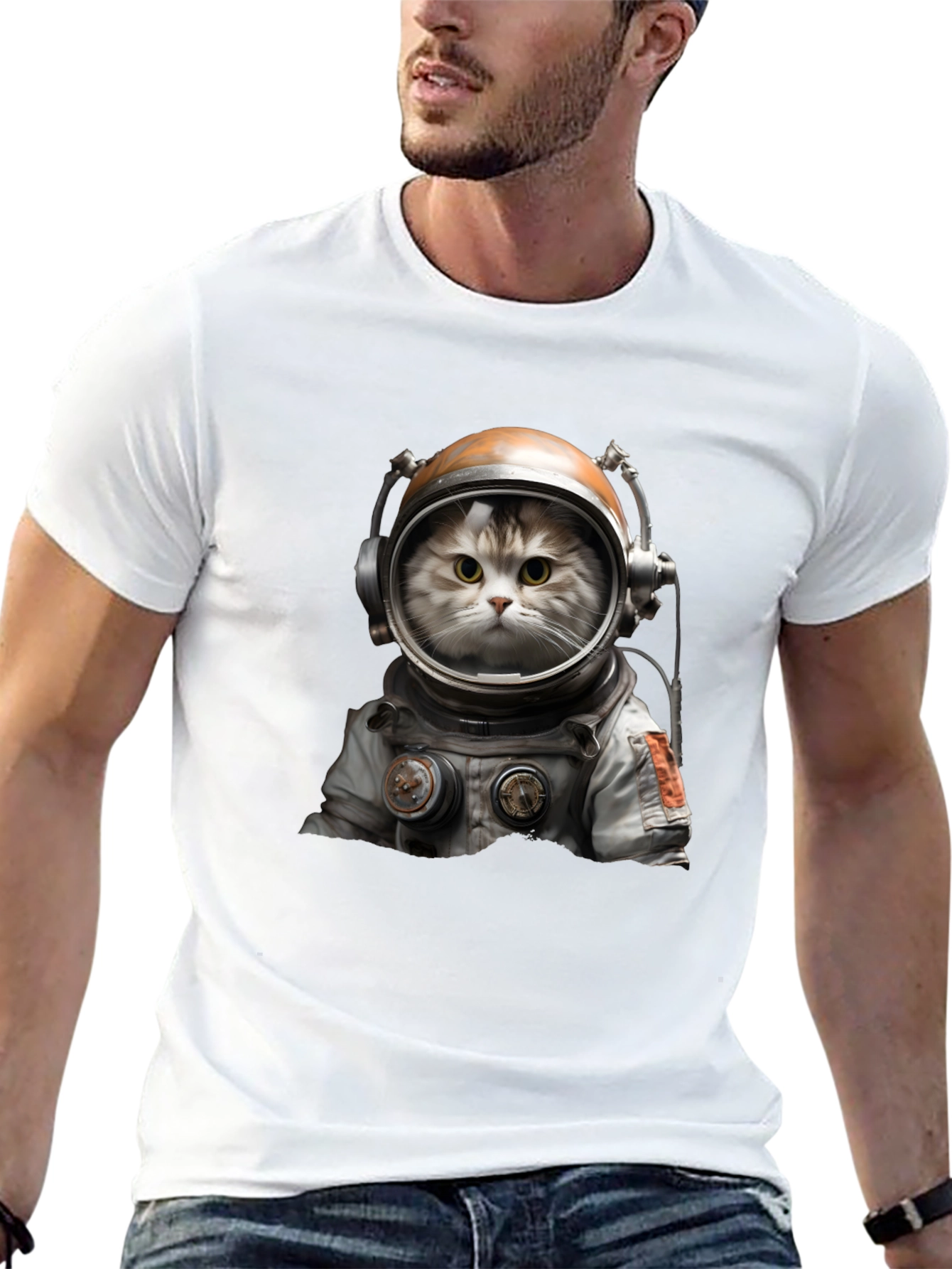 Astronaut Cat T-Shirt - Space Kitty Tee
