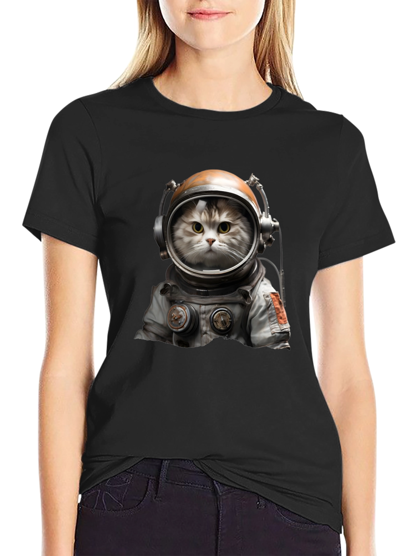 Astronaut Cat T-Shirt - Space Kitty Tee
