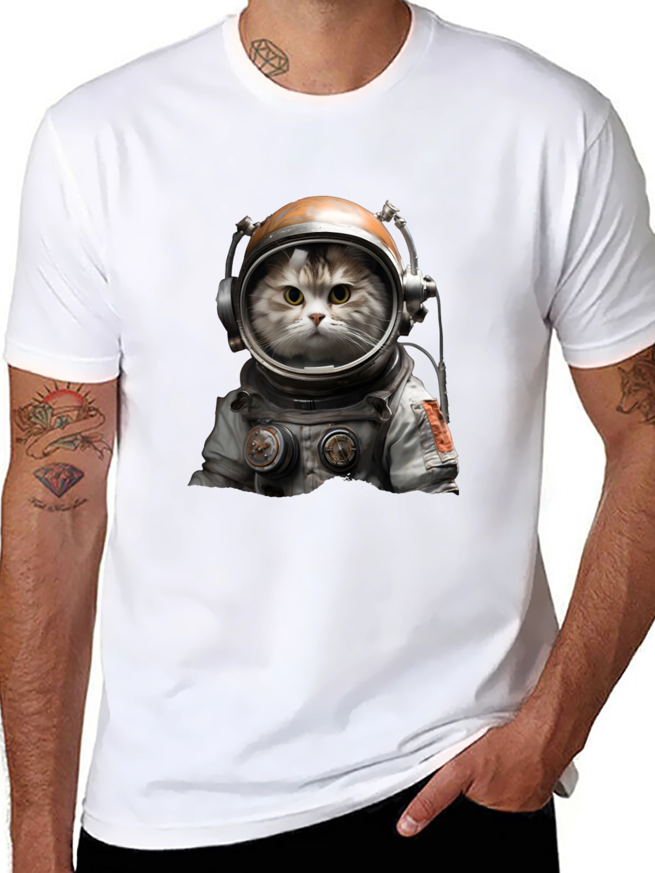 Astronaut Cat T-Shirt - Space Kitty Tee