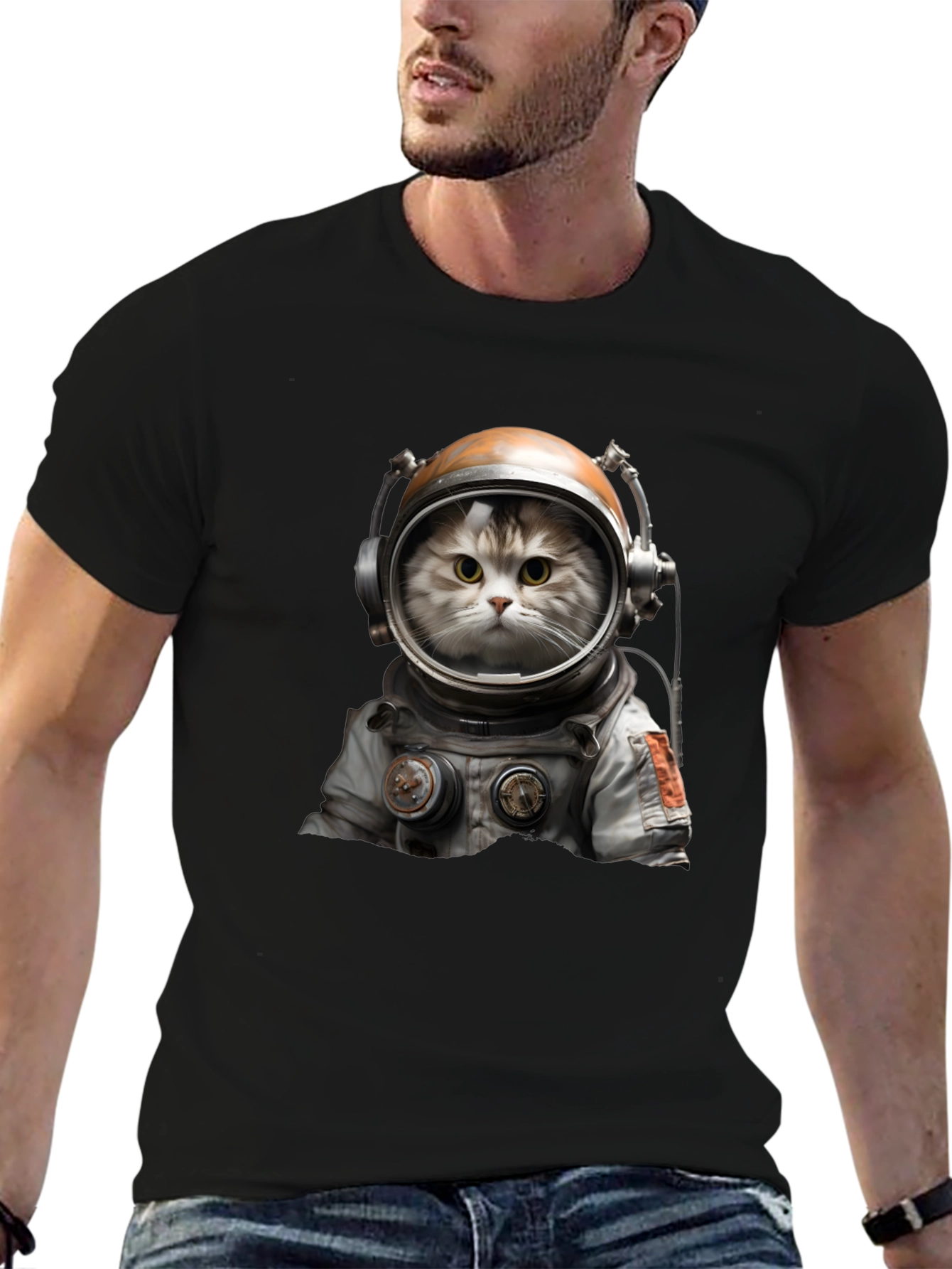 Astronaut Cat T-Shirt - Space Kitty Tee