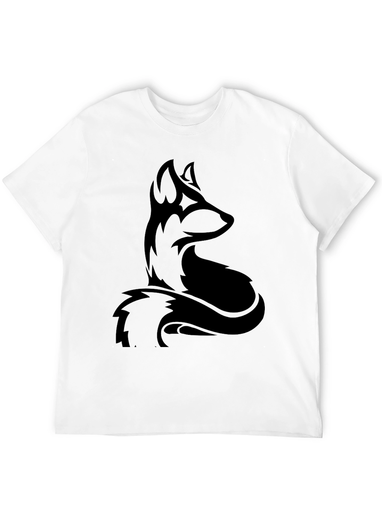 Stylish Black Fox Graphic T-Shirt