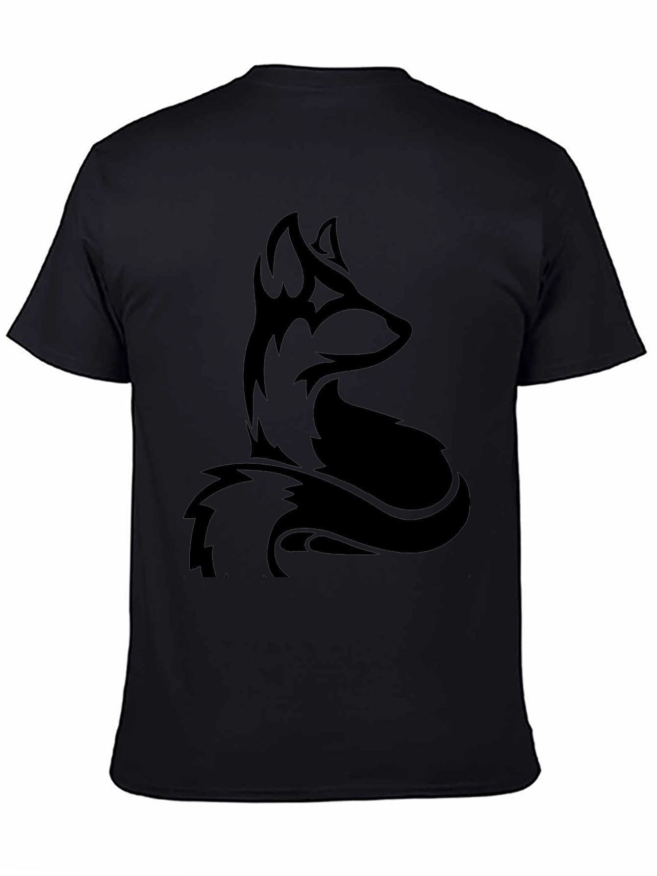 Stylish Black Fox Graphic T-Shirt