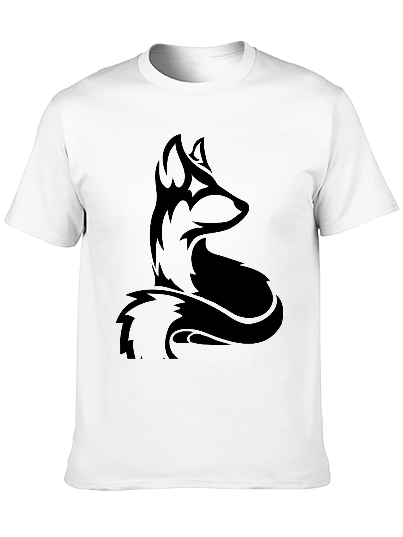 Stylish Black Fox Graphic T-Shirt