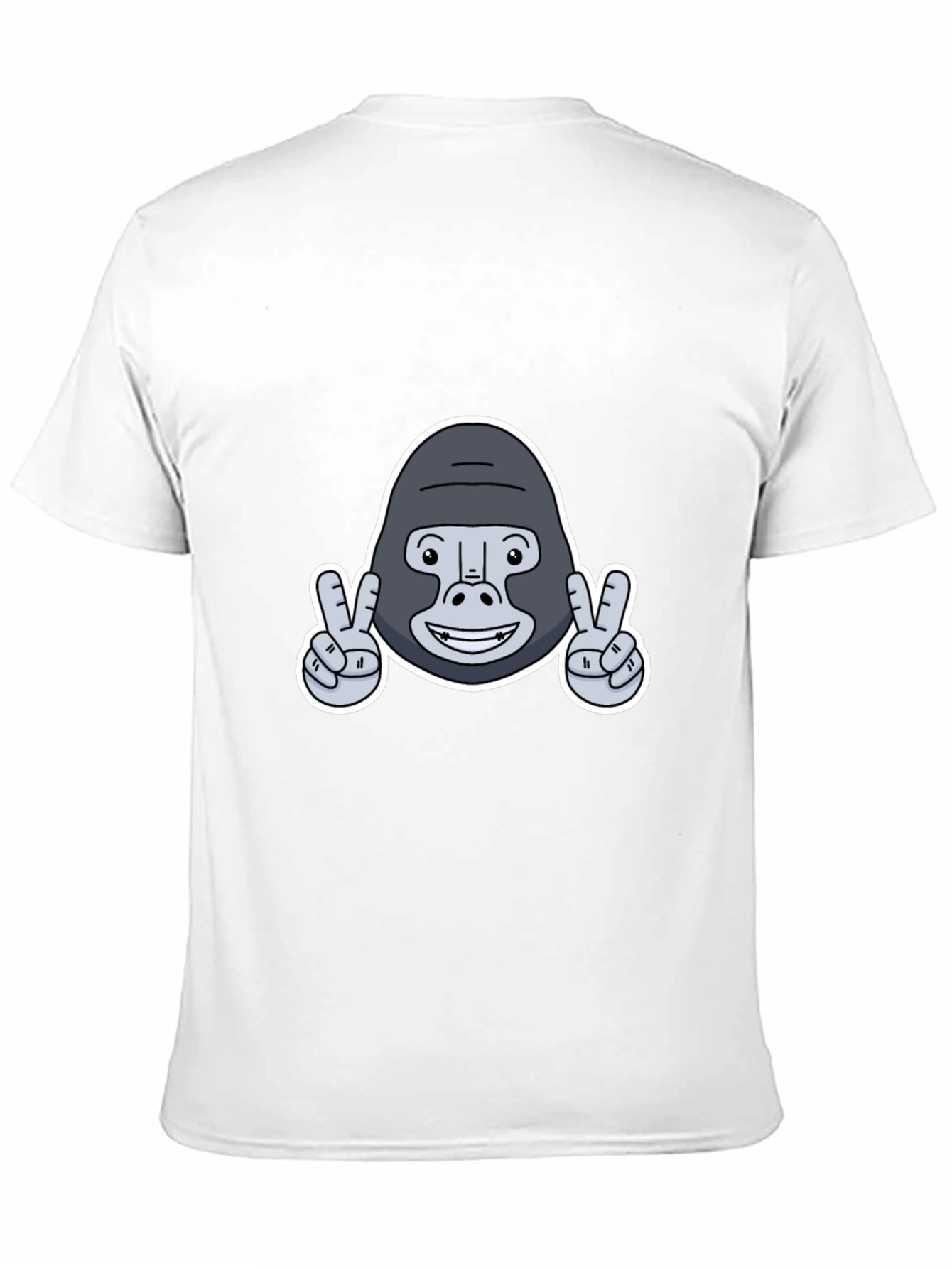 Peace Gorilla Graphic Tee - Black Cotton Blend