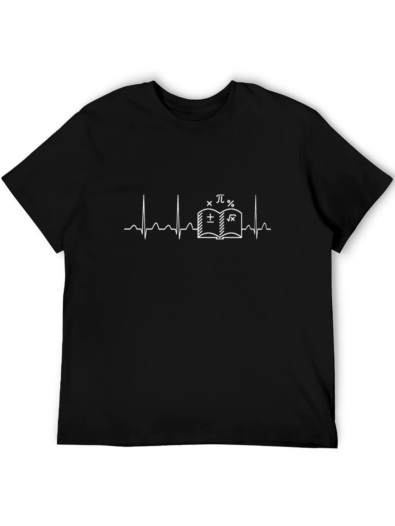 Math Heartbeat Black T-Shirt