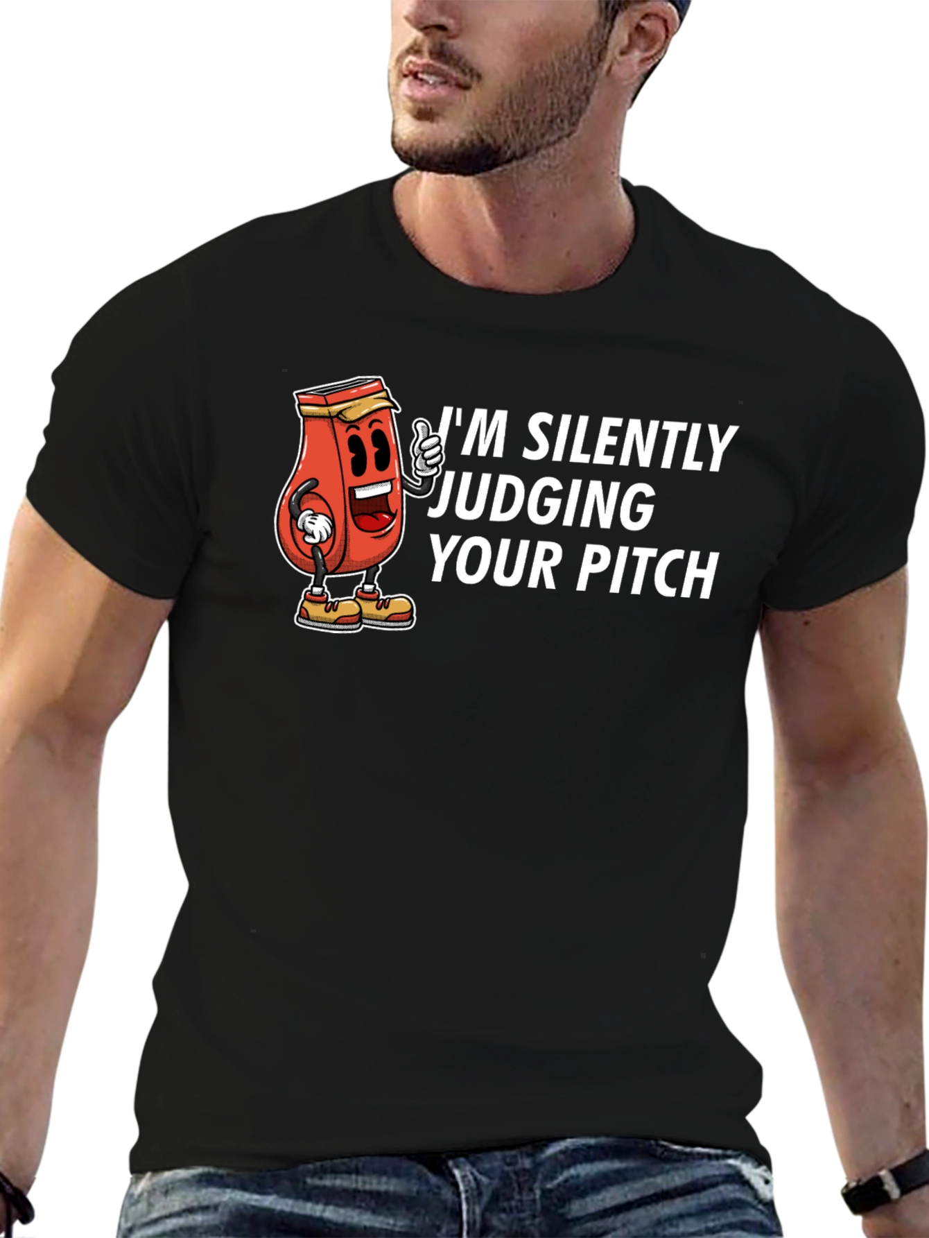 Funny Judging Your Pitch Graphic T-Shirt