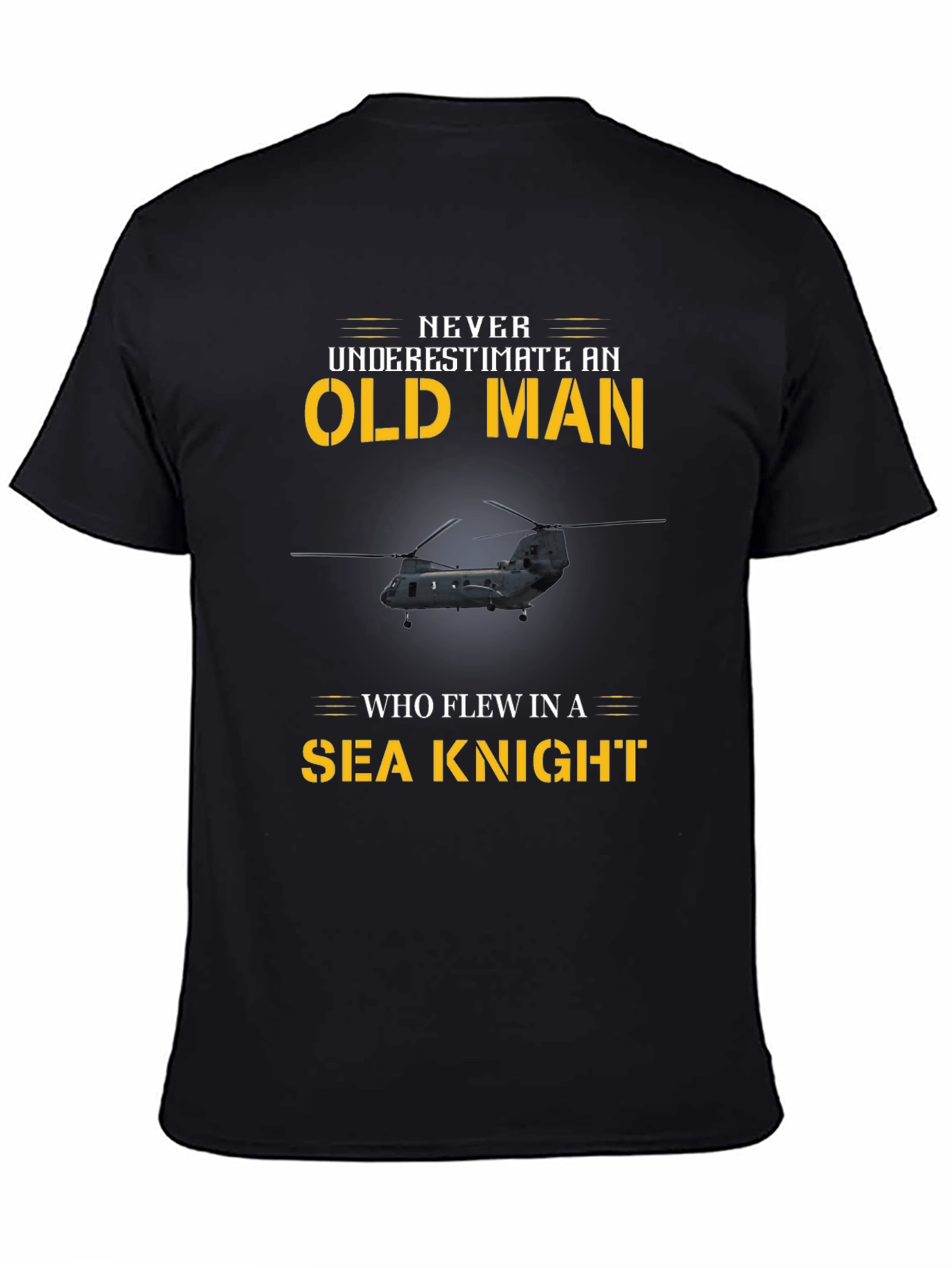 Never Underestimate an Old Man Sea Knight T-Shirt