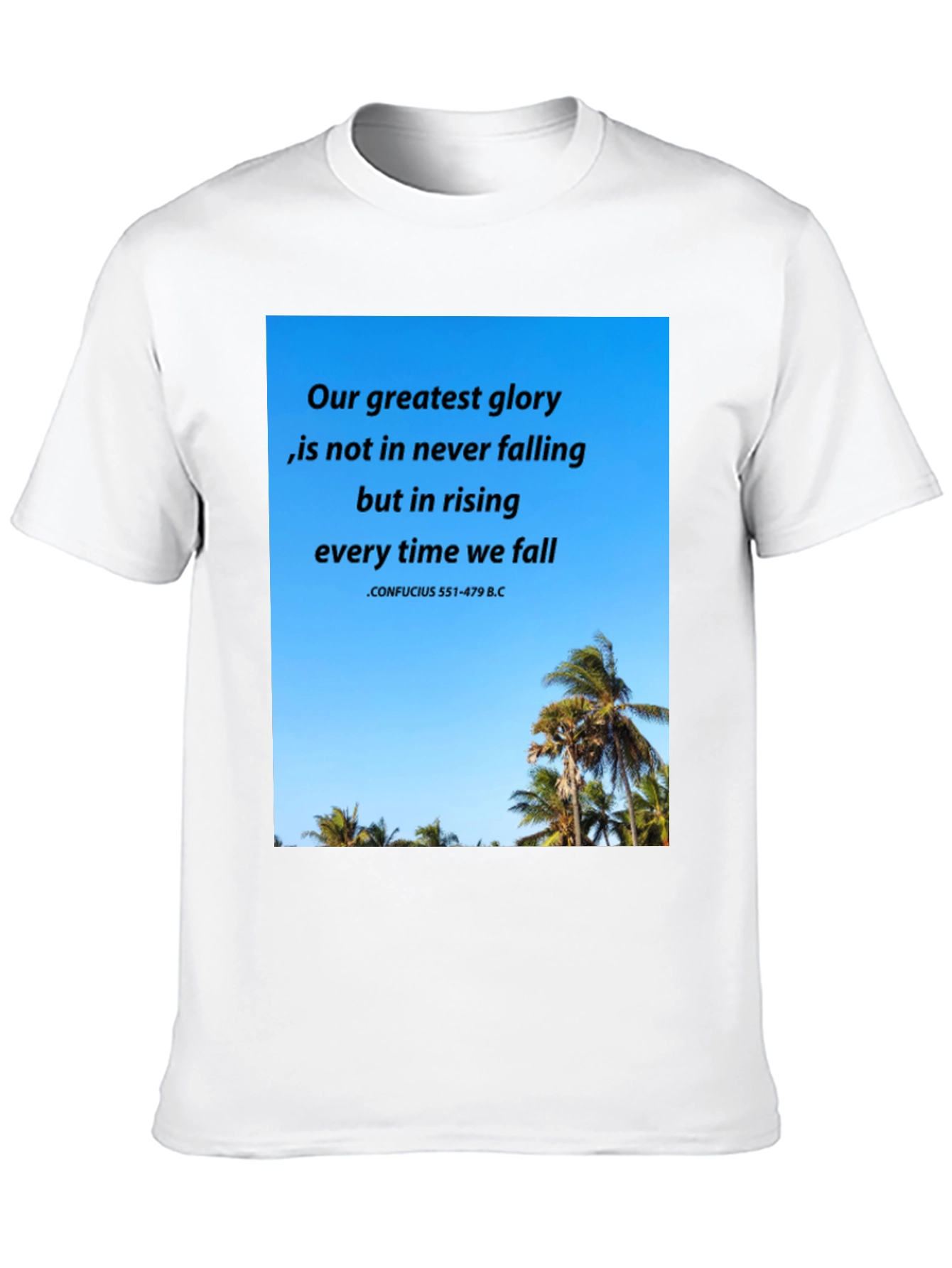 Inspirational Confucius Quote Graphic T-Shirt