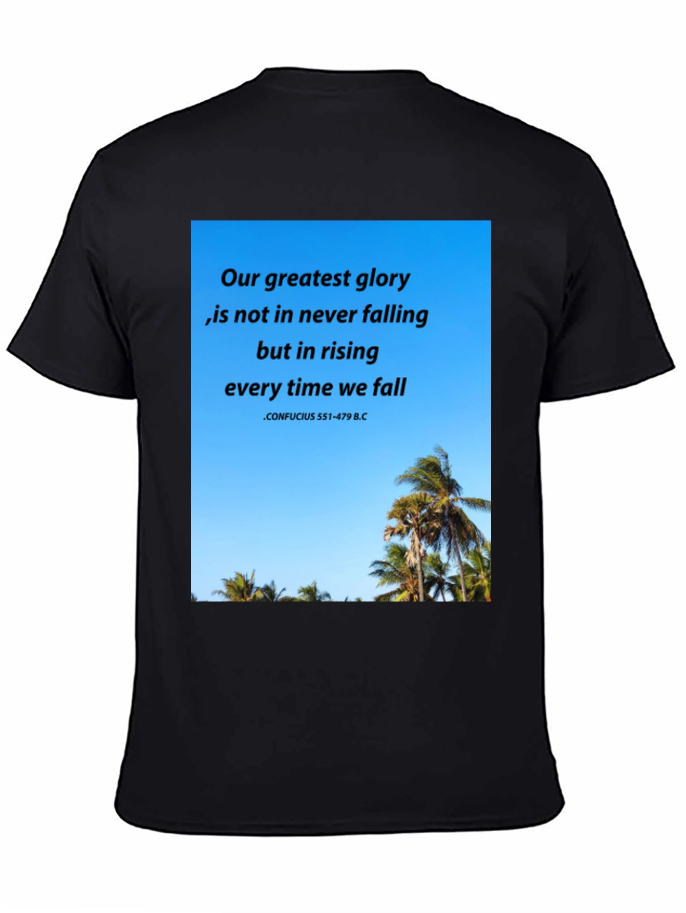 Inspirational Confucius Quote Graphic T-Shirt