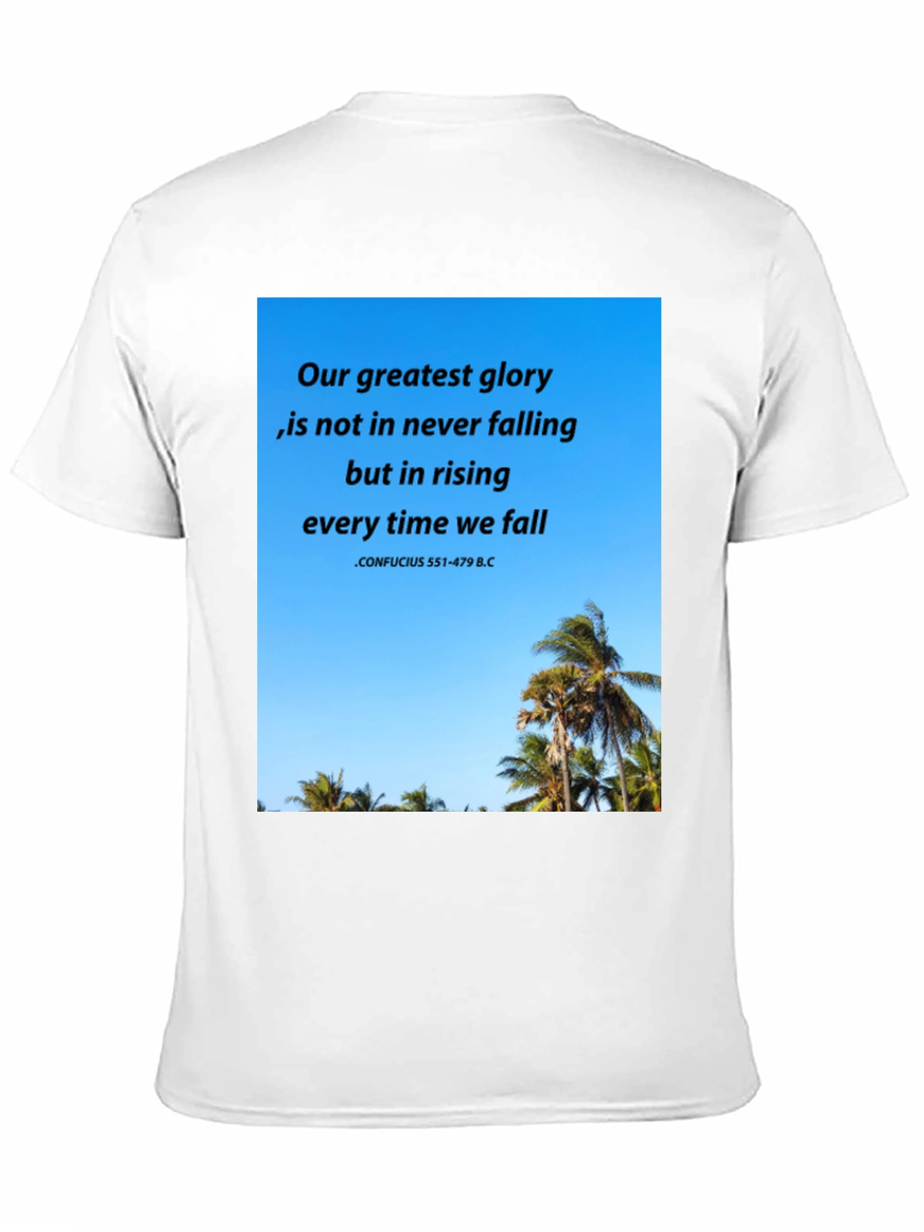 Inspirational Confucius Quote Graphic T-Shirt