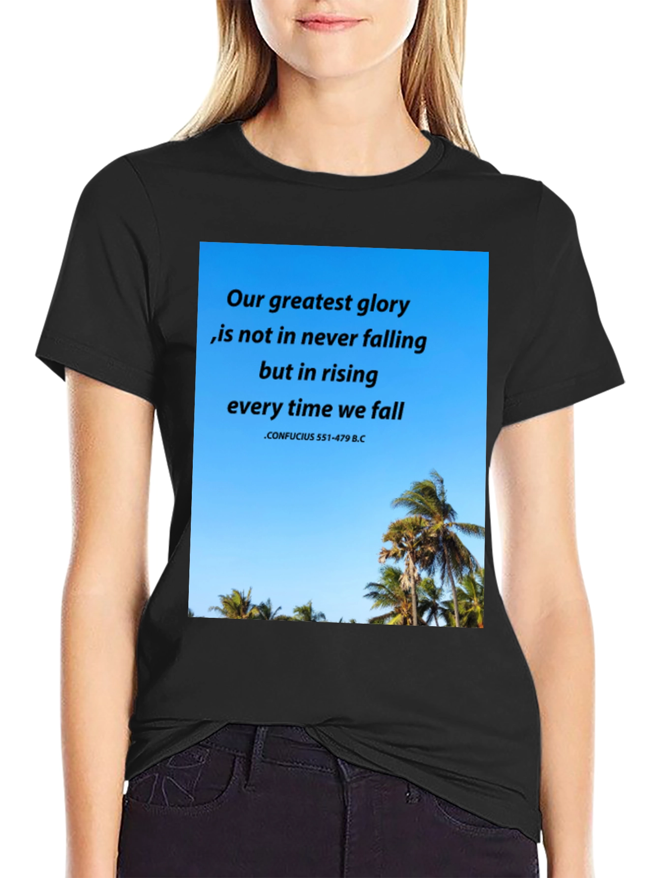 Inspirational Confucius Quote Graphic T-Shirt