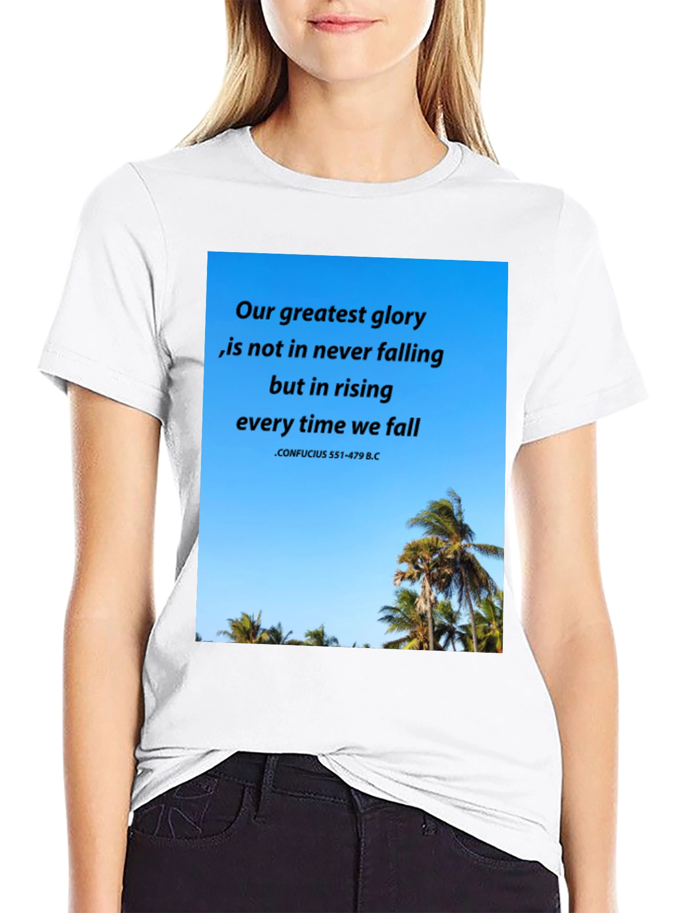 Inspirational Confucius Quote Graphic T-Shirt