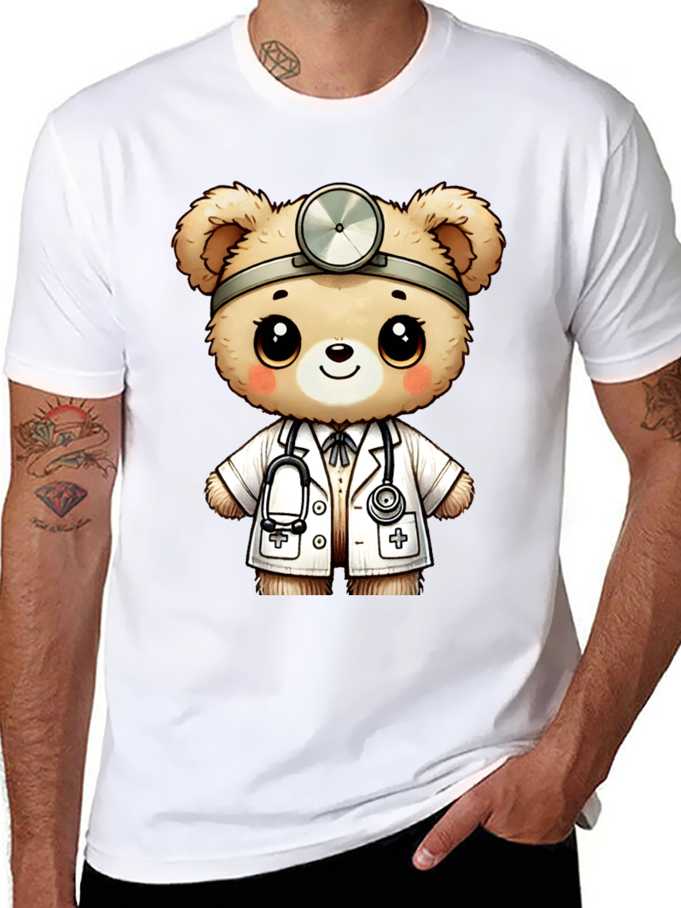Doctor Teddy Bear Graphic T-Shirt