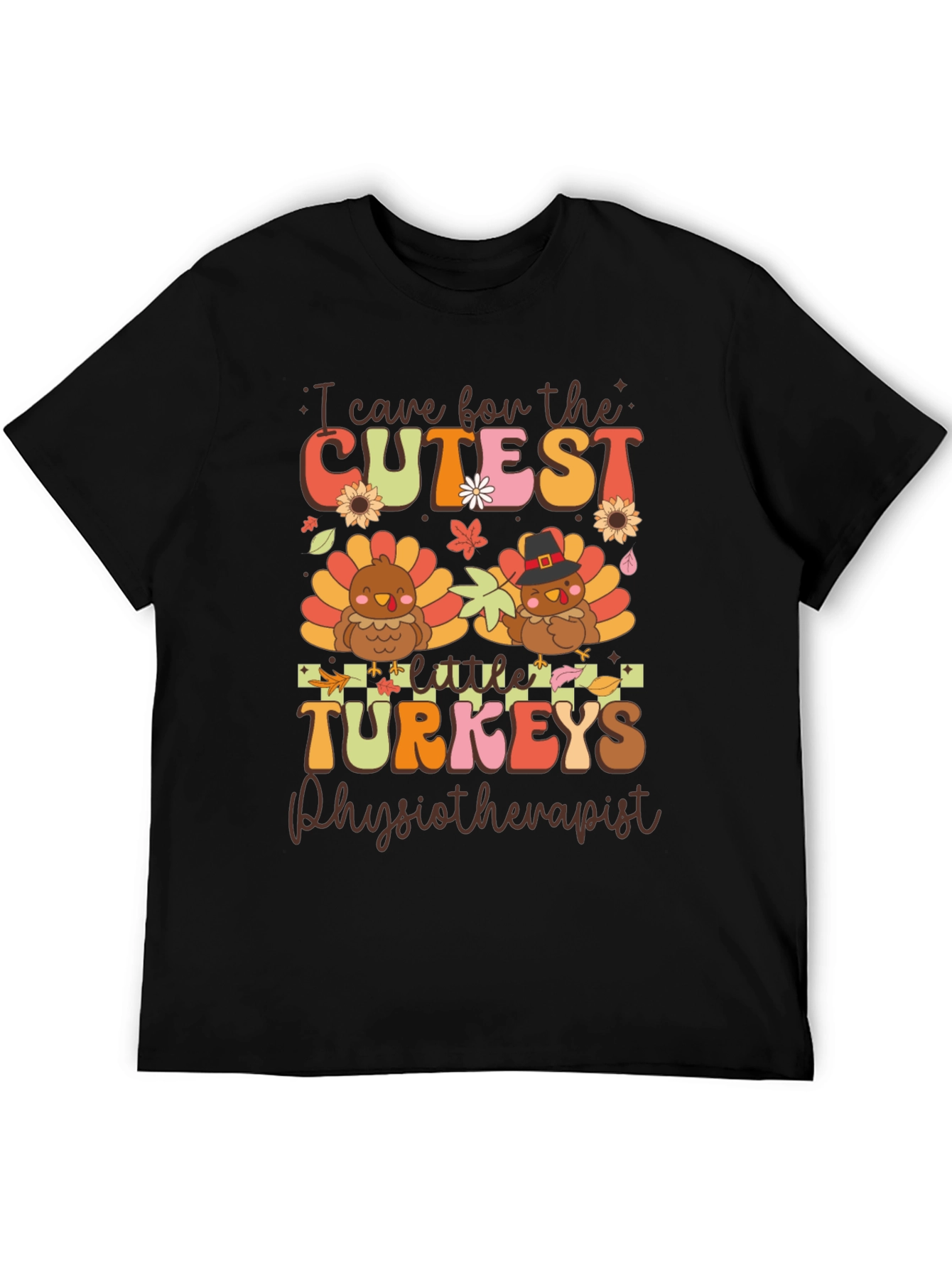 Cute Thanksgiving Physiotherapist Turkey T-Shirt