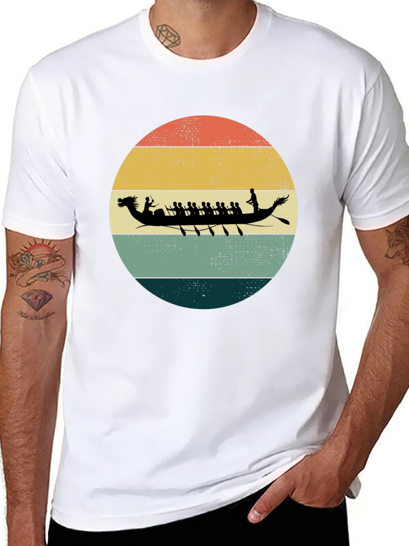 Retro Dragon Boat Racing T-Shirt
