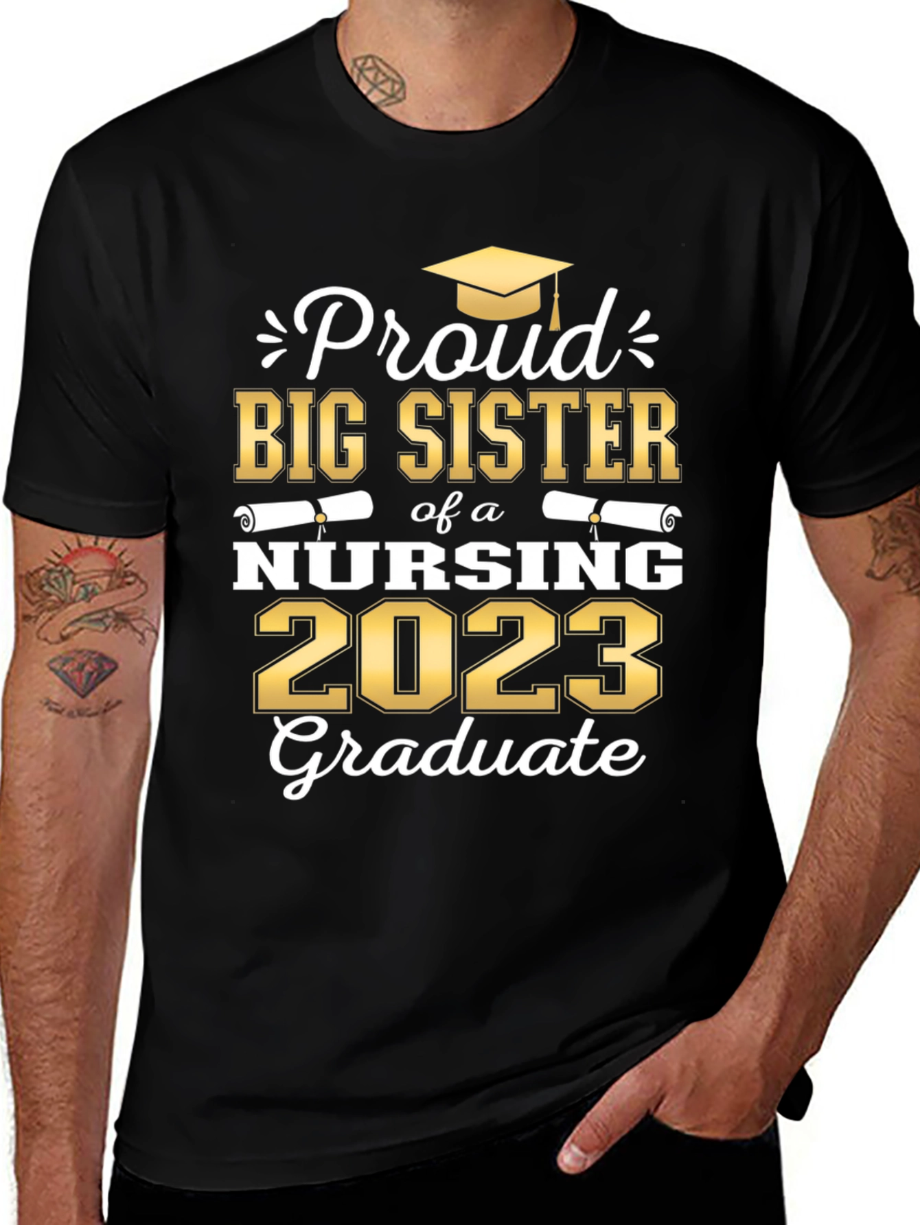 Proud Big Sister Nursing 2023 Graduate T-Shirt