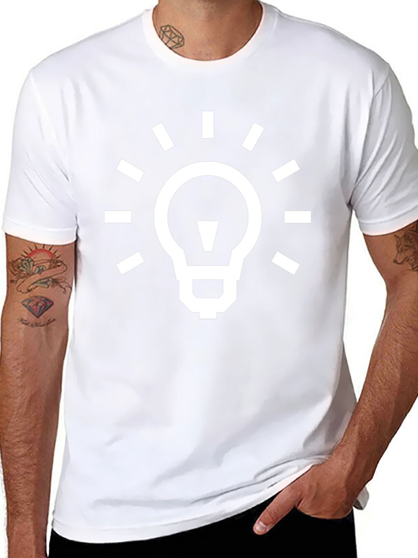 Light Bulb Idea Graphic Tee - Soft Cotton
