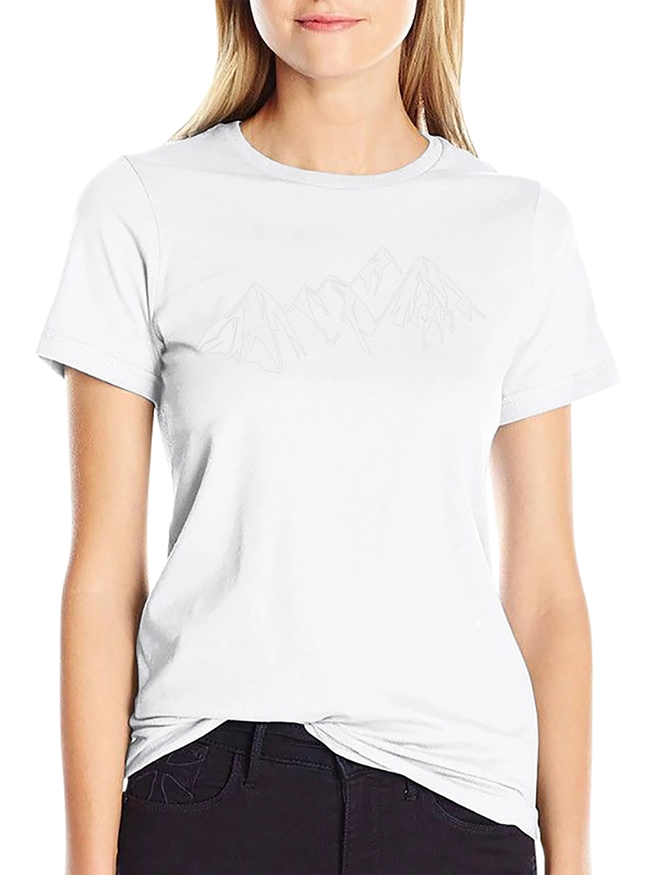 Mountain Peaks Graphic Tee - Black