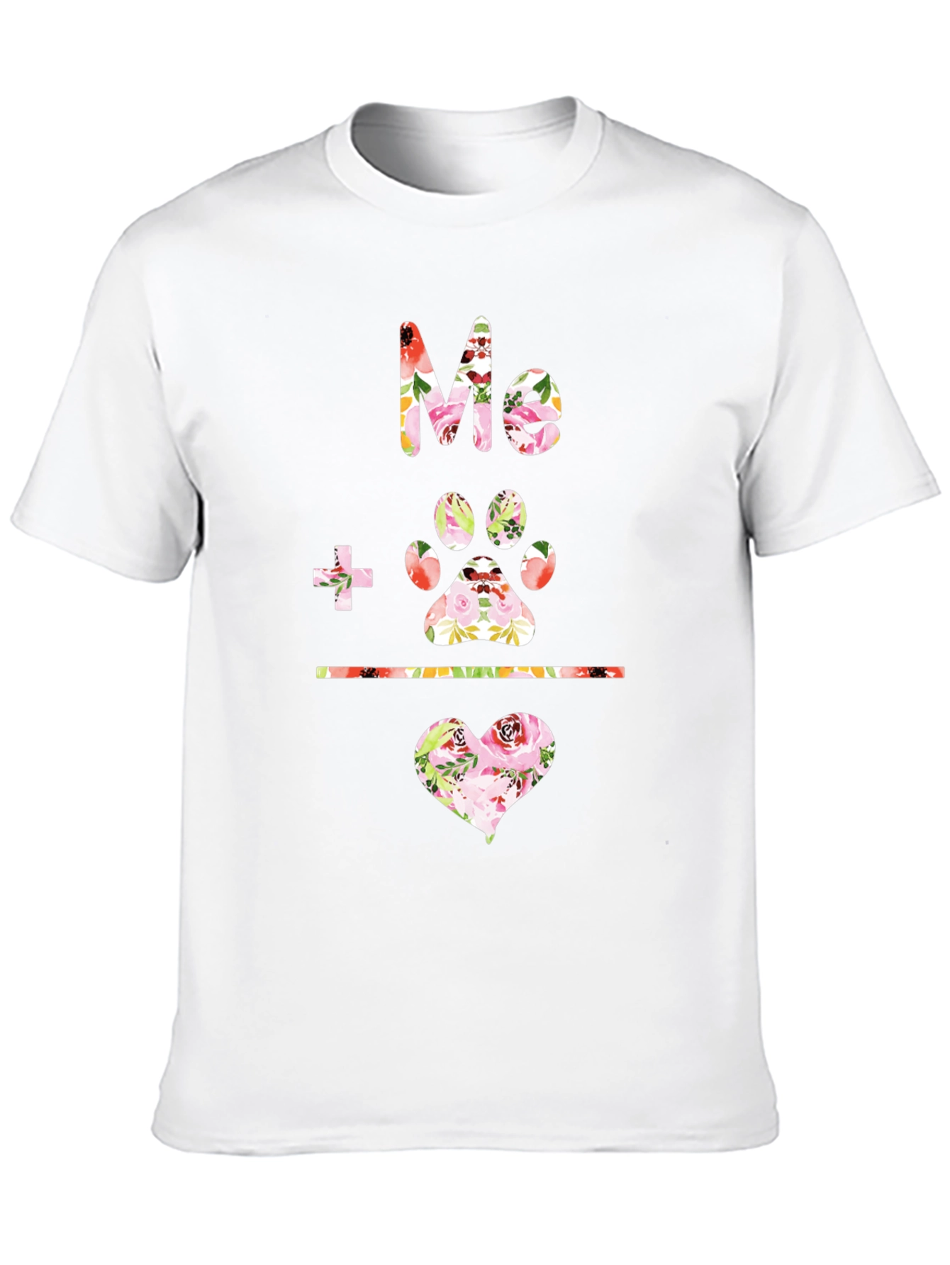 Floral Me + Paw = Love T-Shirt