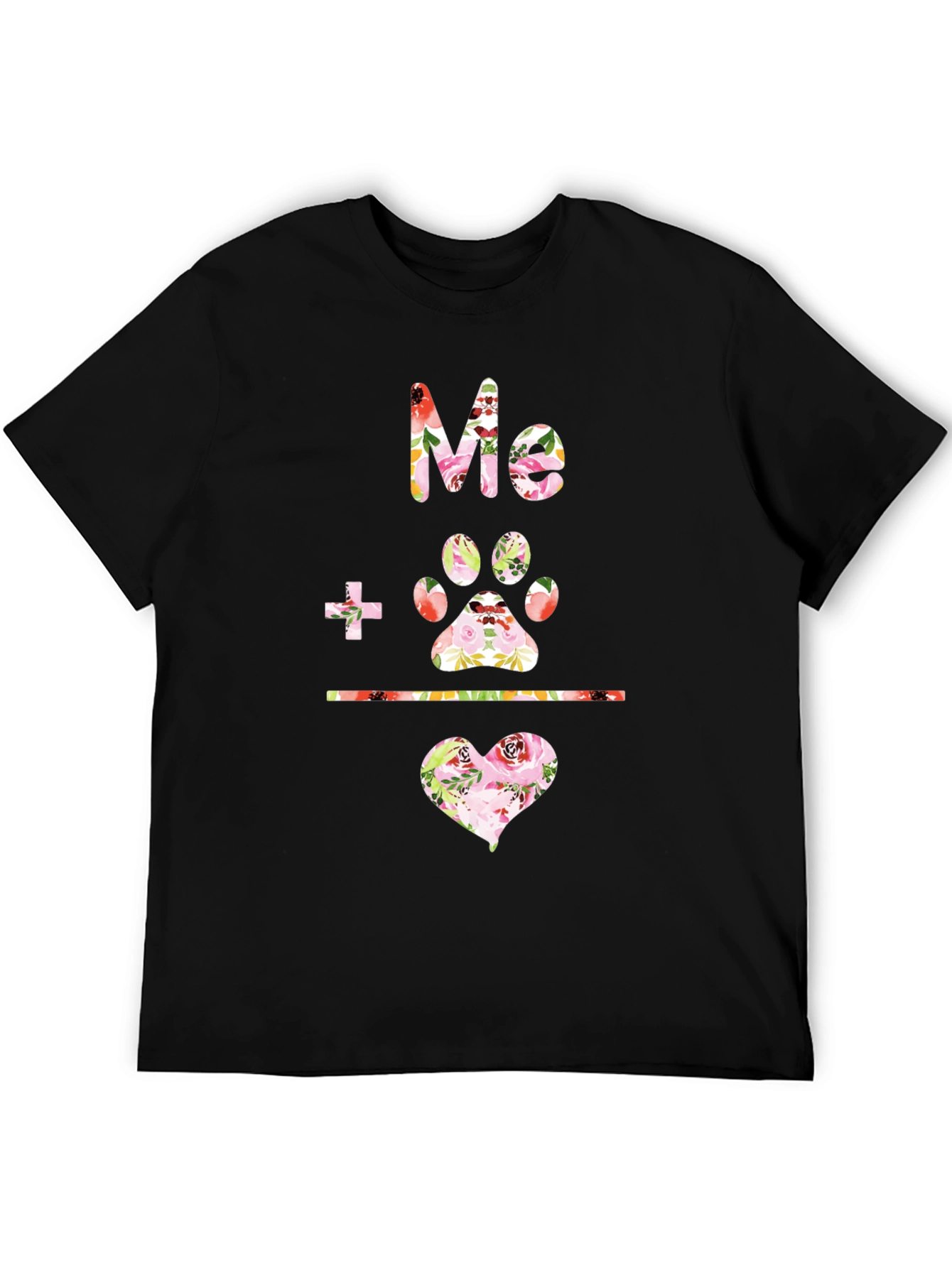 Floral Me + Paw = Love T-Shirt