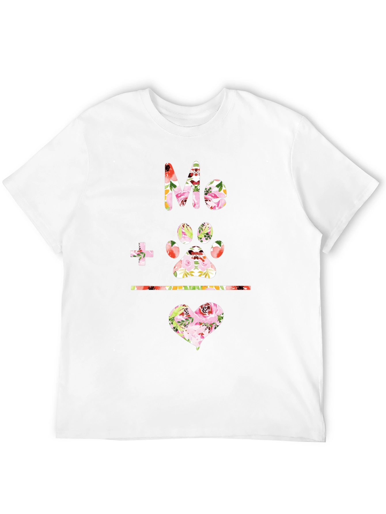 Floral Me + Paw = Love T-Shirt