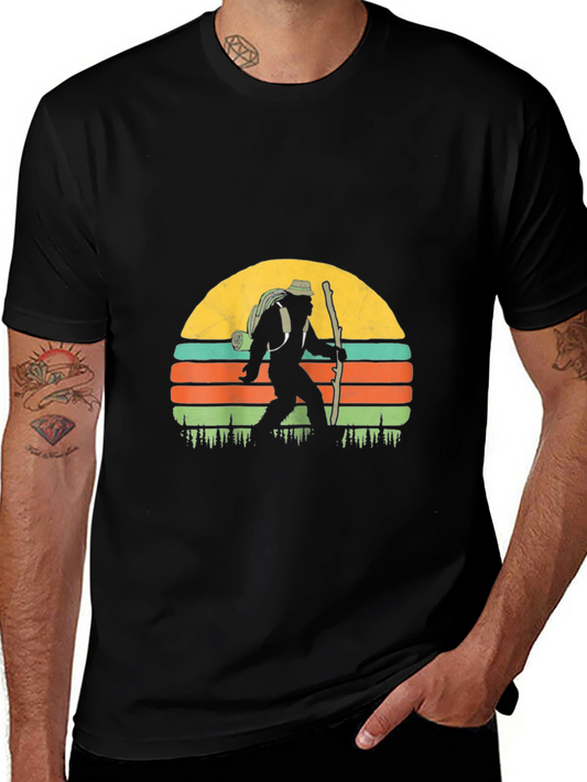 Bigfoot Hiking Sunset T-Shirt