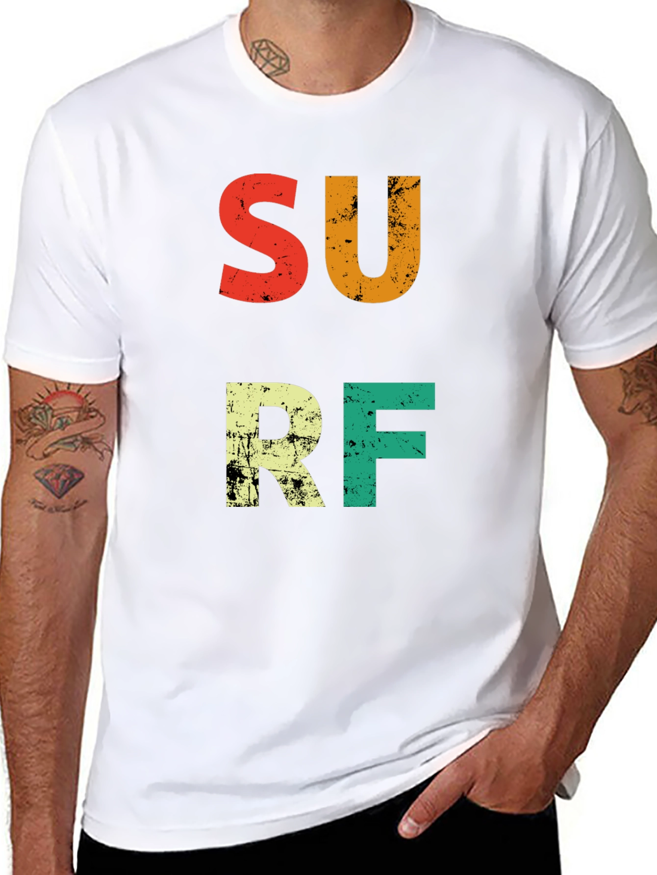 Retro Surf Graphic Tee - Black