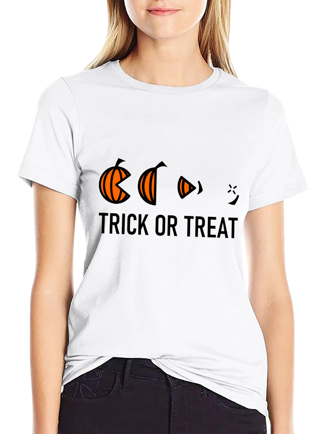 Halloween Trick or Treat Pumpkin Eating T-Shirt
