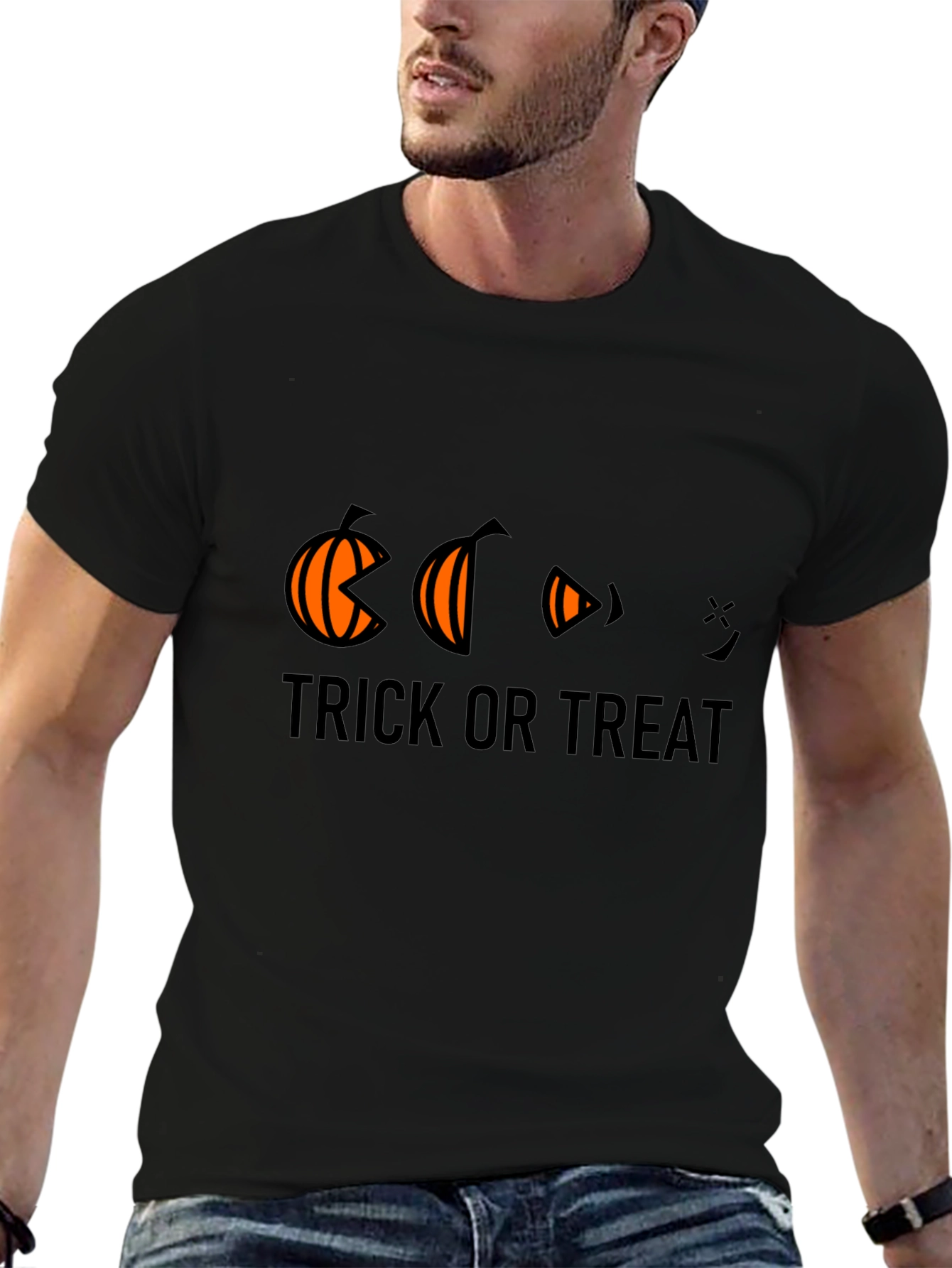 Halloween Trick or Treat Pumpkin Eating T-Shirt