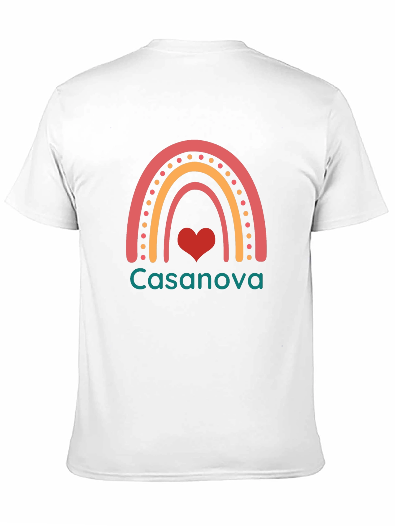 Casanova Rainbow Heart Graphic Tee - Black