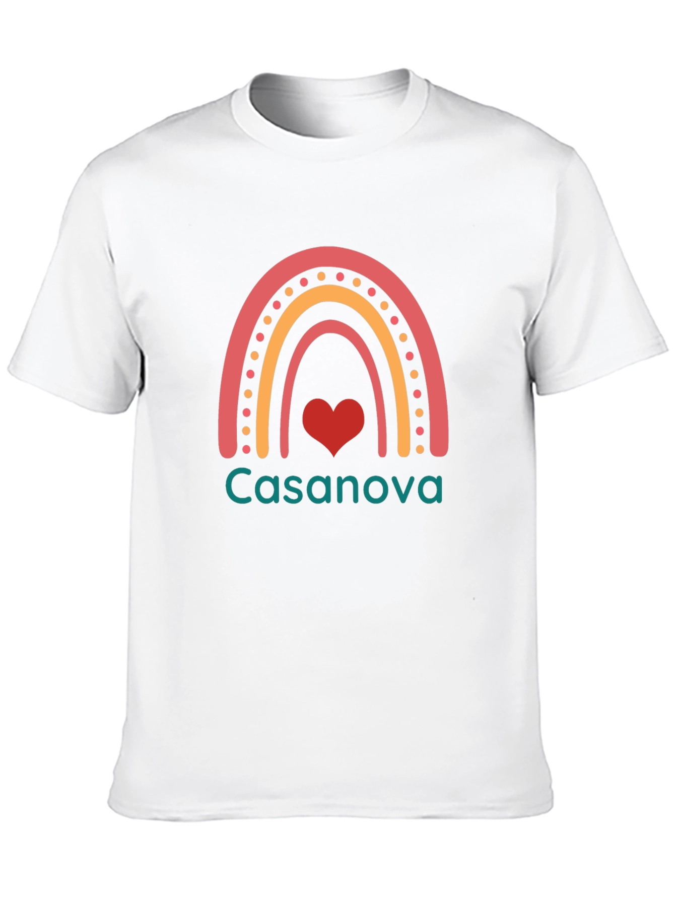 Casanova Rainbow Heart Graphic Tee - Black