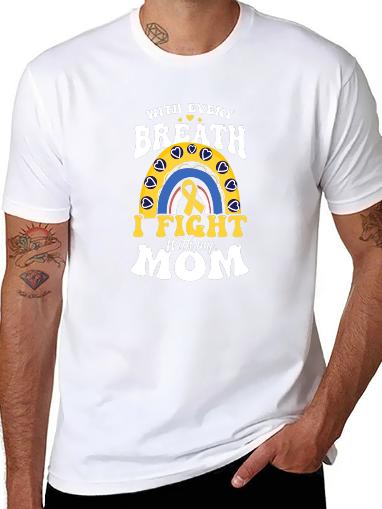 With Every Breath I Fight With my MOM T-Shirt