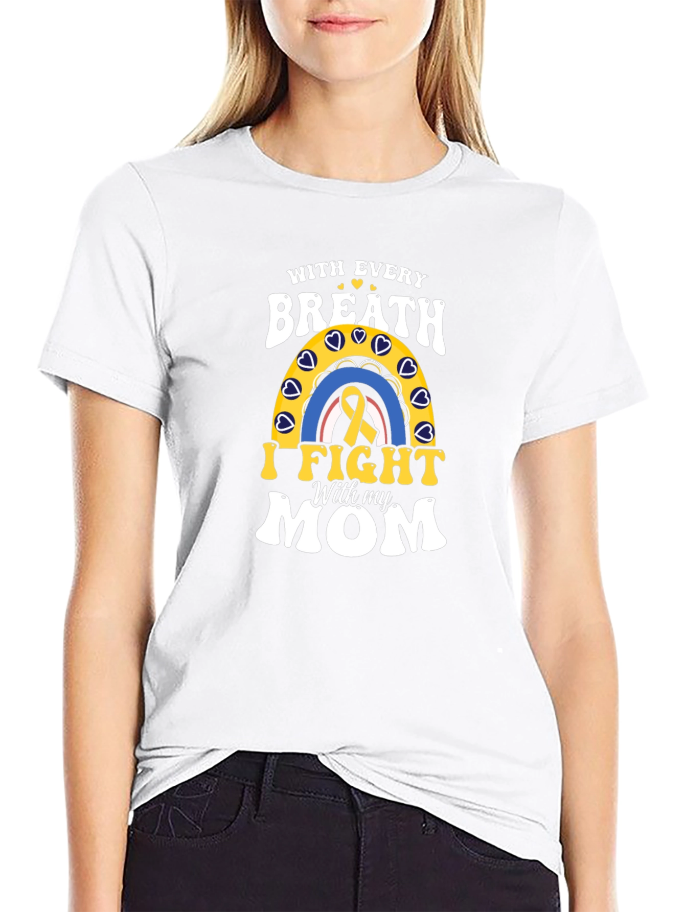 With Every Breath I Fight With my MOM T-Shirt