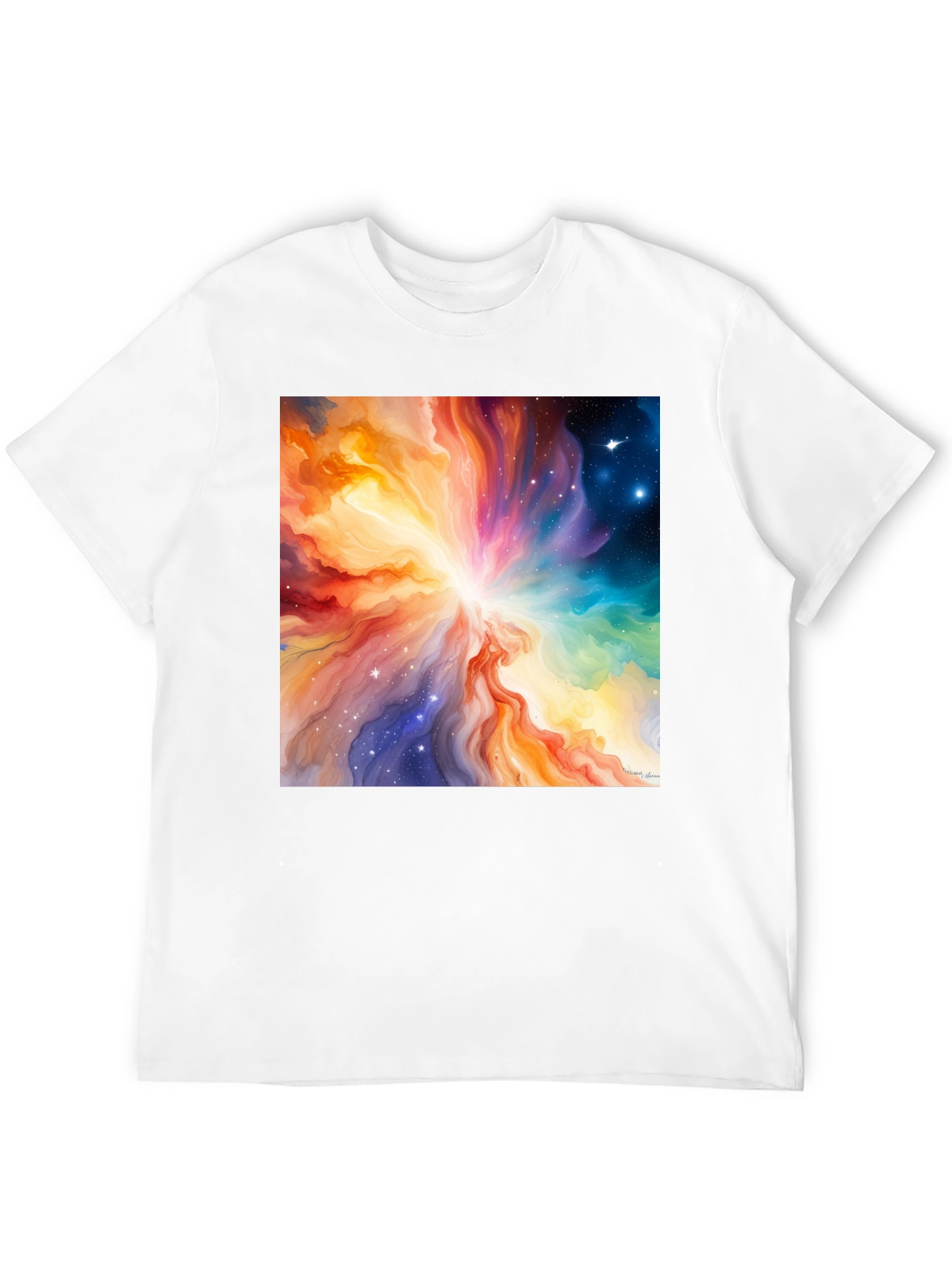 Cosmic Nebula Graphic Tee - Mens Black T-Shirt