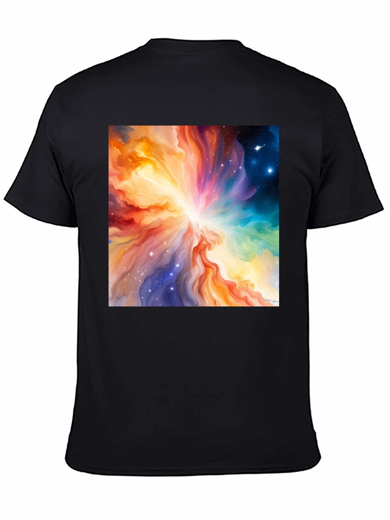 Cosmic Nebula Graphic Tee - Mens Black T-Shirt