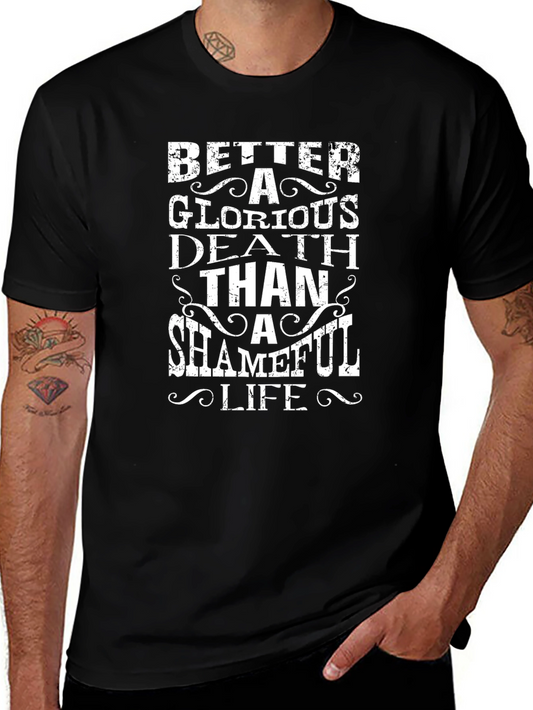 Glorious Death Graphic T-Shirt - Black