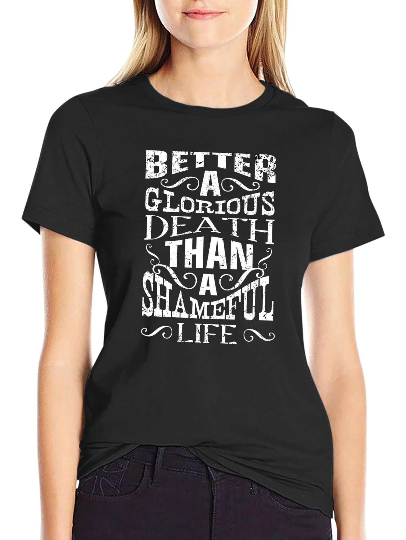 Glorious Death Graphic T-Shirt - Black