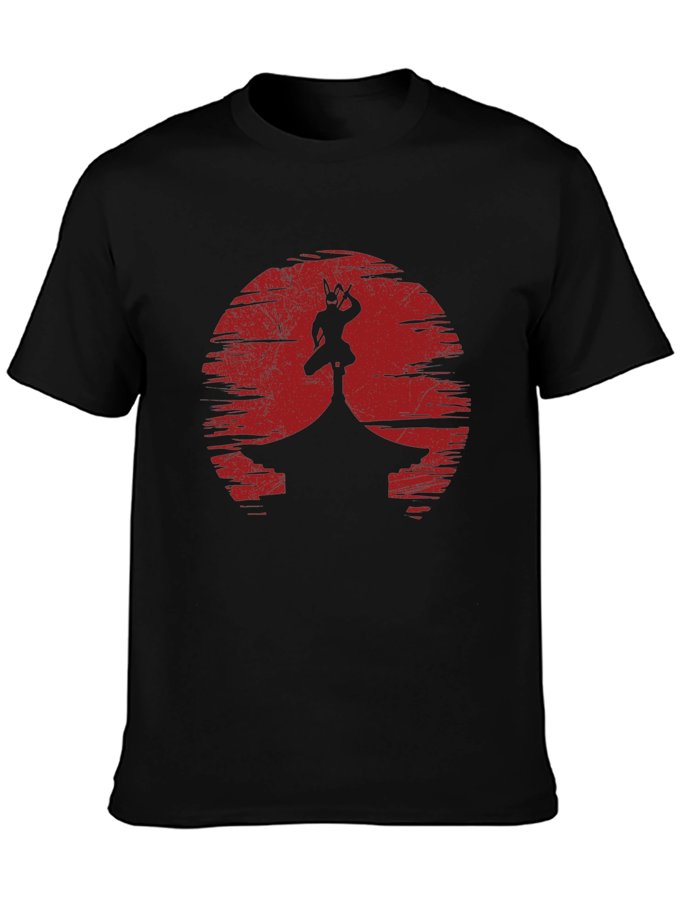 Ninja Silhouette Graphic Tee - Mens Black T-Shirt