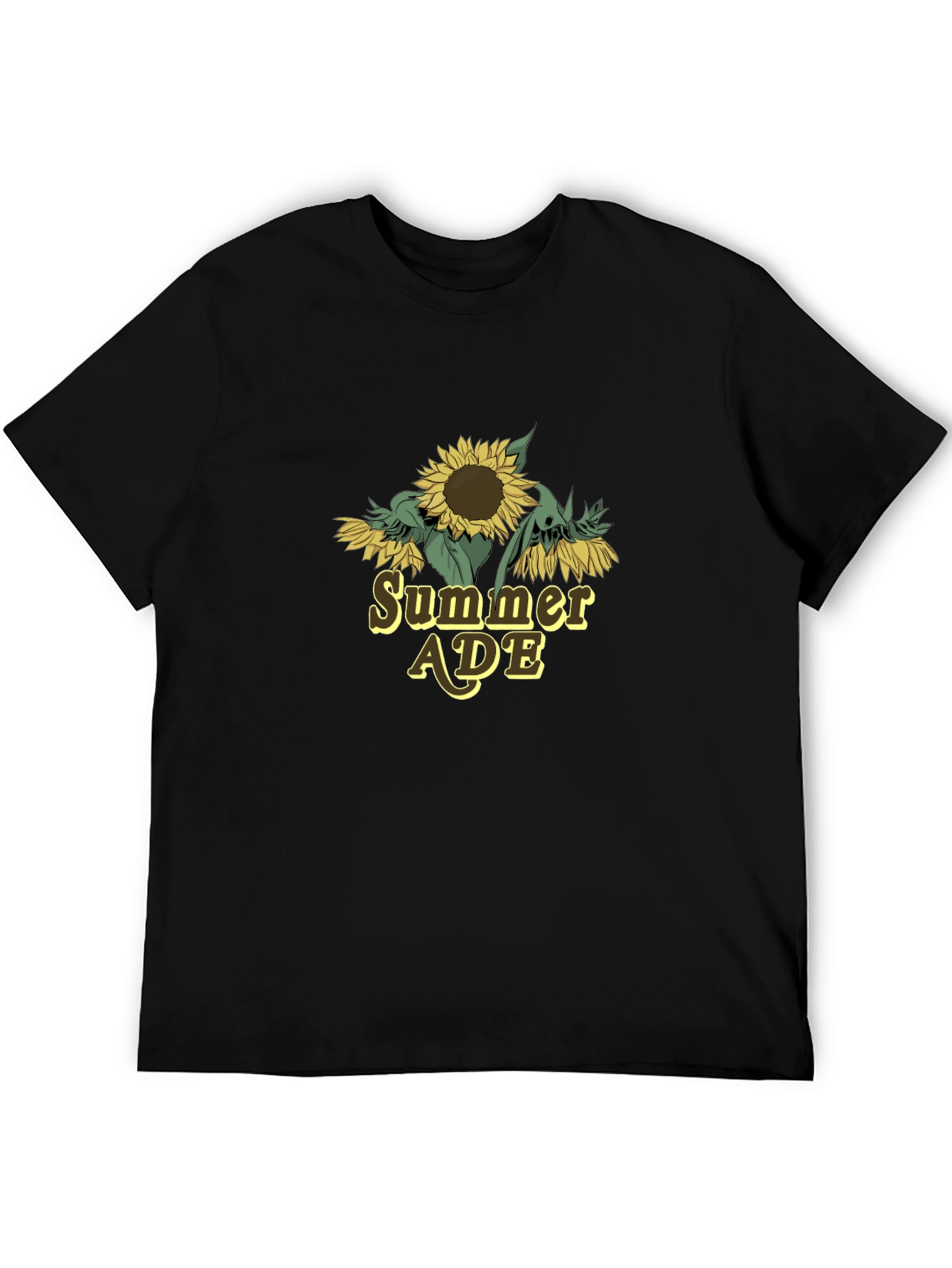 Summer ADE Sunflower Graphic Tee - Black