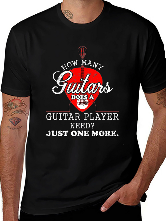 Guitar Player T-Shirt - Just One More Black Tee