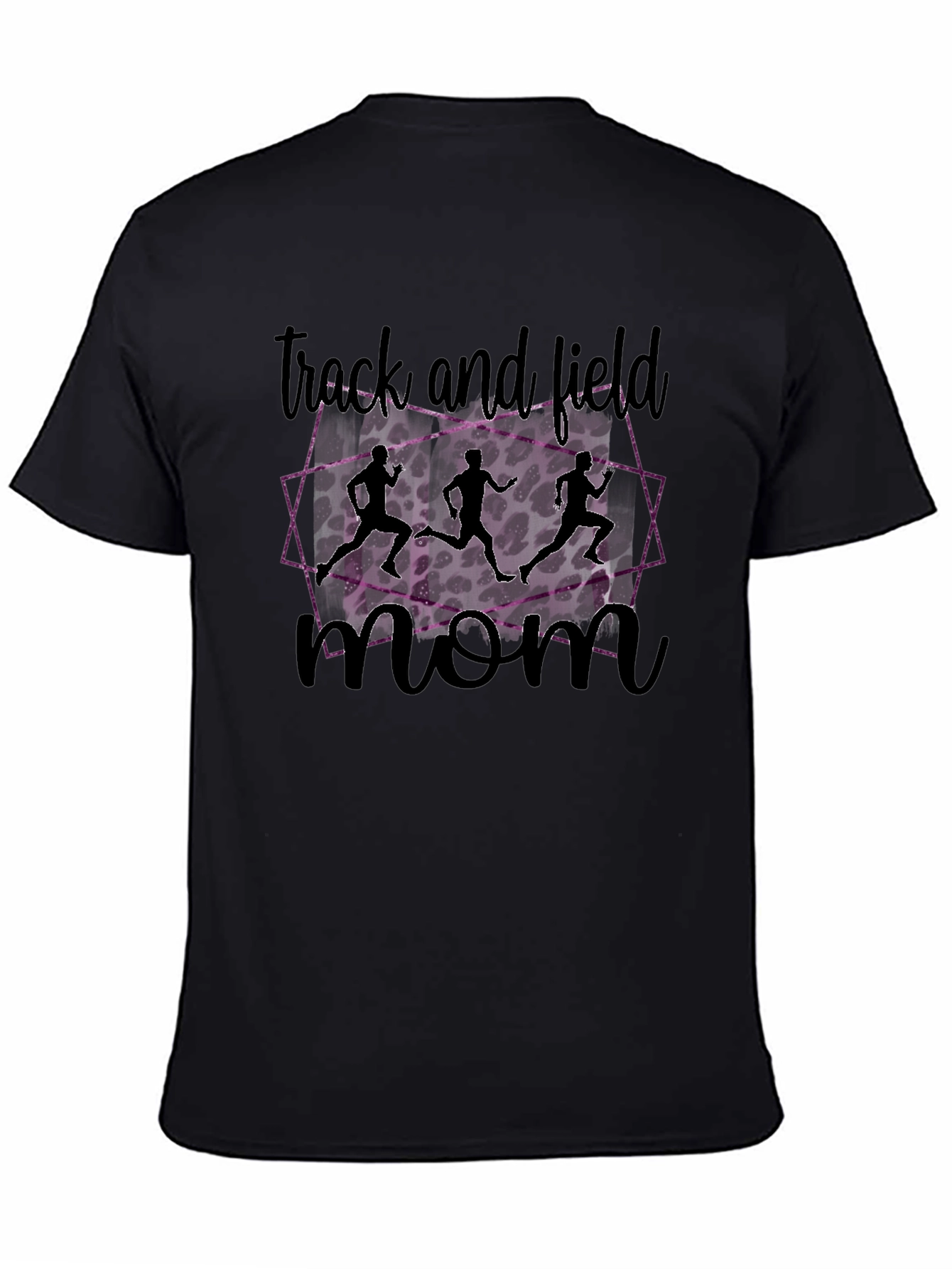 Track and Field Mom T-Shirt - Leopard Print